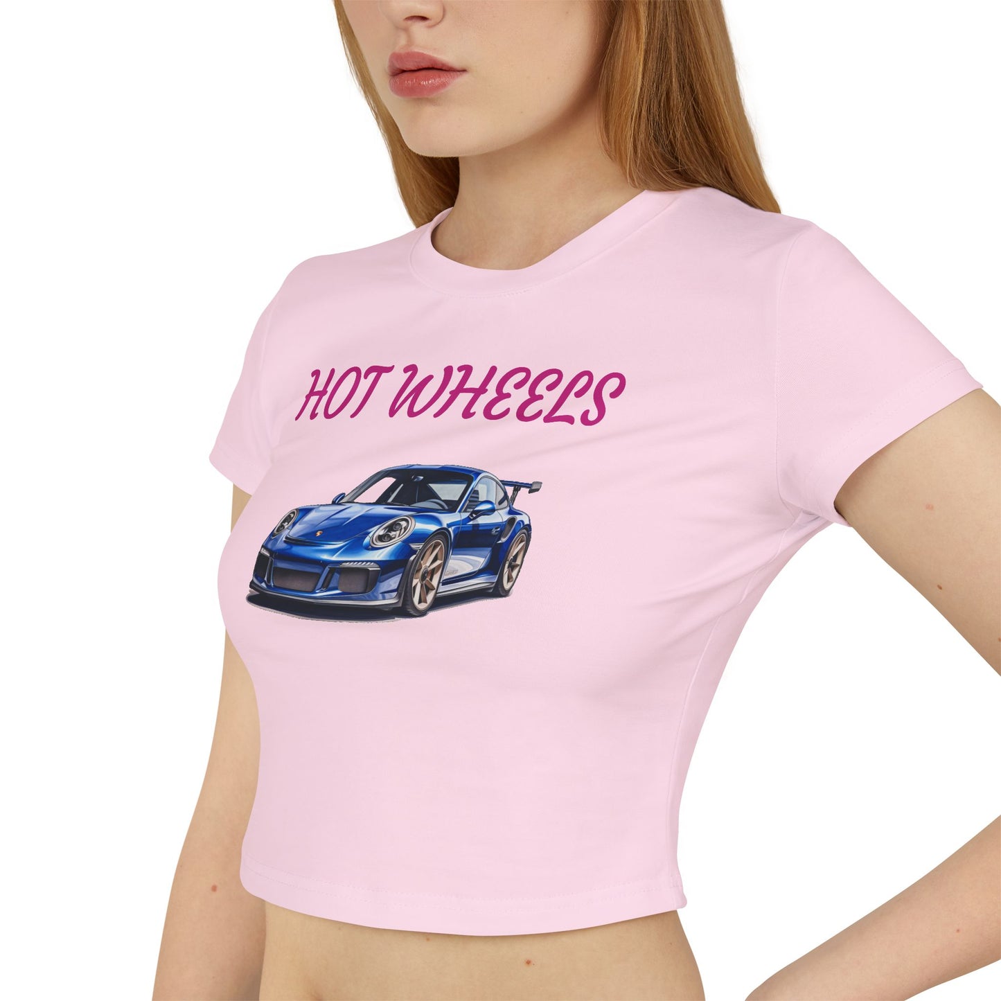 Princess Grace Hot Wheels Women's Baby Tee Fun Retro Auto Graphic T-Shirt