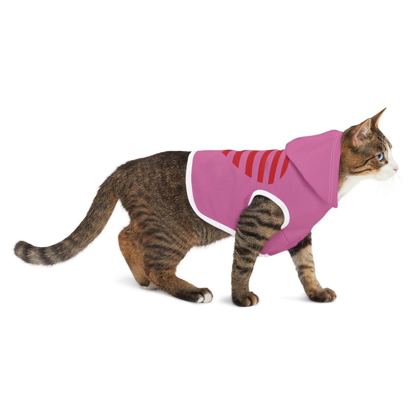 Princess Grace Patriotic Pet Hoodie Pink Heart American Flag Design