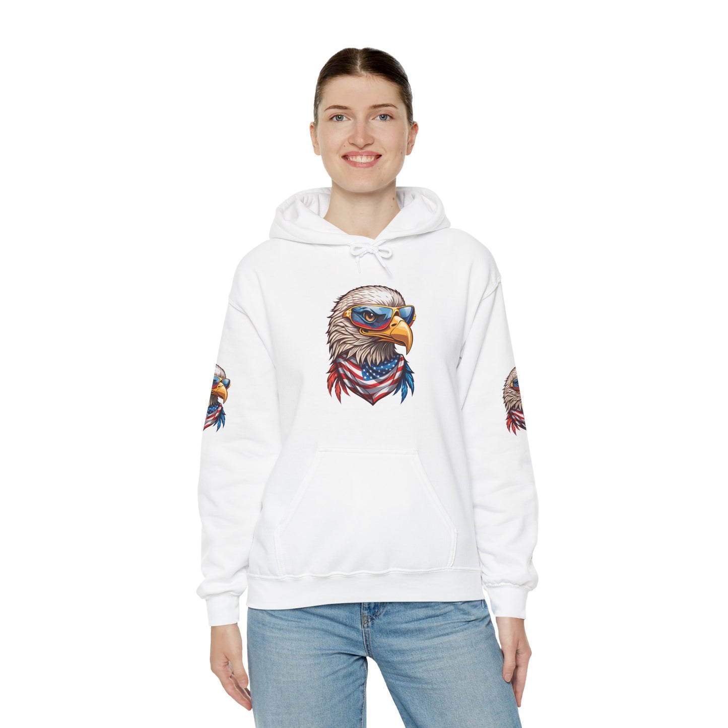 Princess Grace Patriotic American Eagle Hoodie Unisex Heavy Blend Sweatshirt