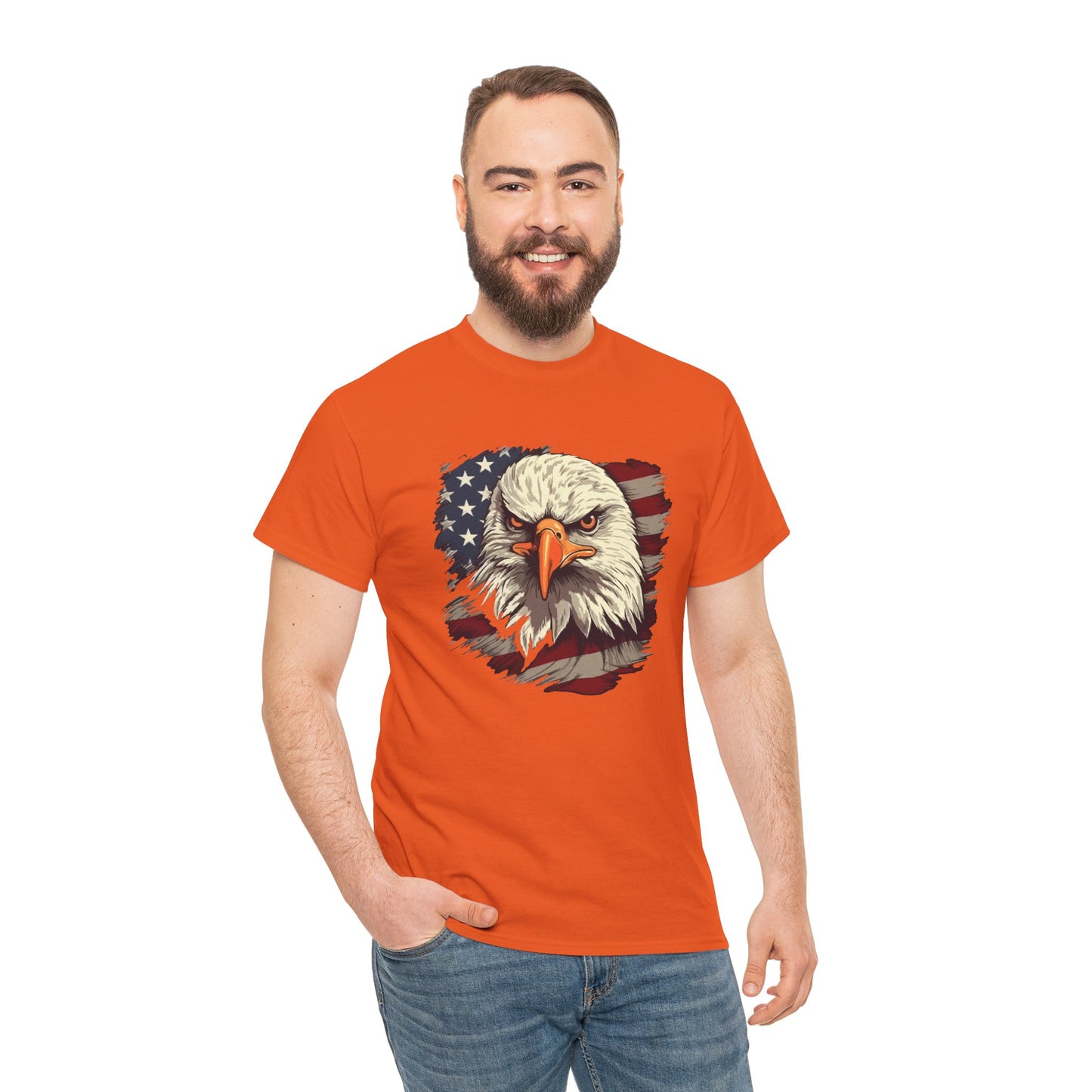 Princess Grace Patriotic Eagle Graphic Tee Unisex Heavy Cotton T-Shirt