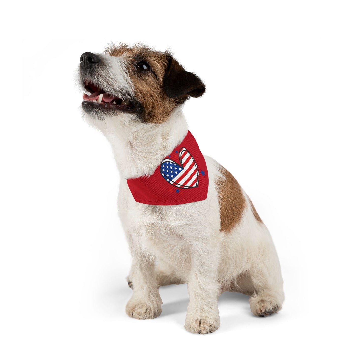 Princess Grace Patriotic Pet Bandana Collar USA Heart Design for Dogs