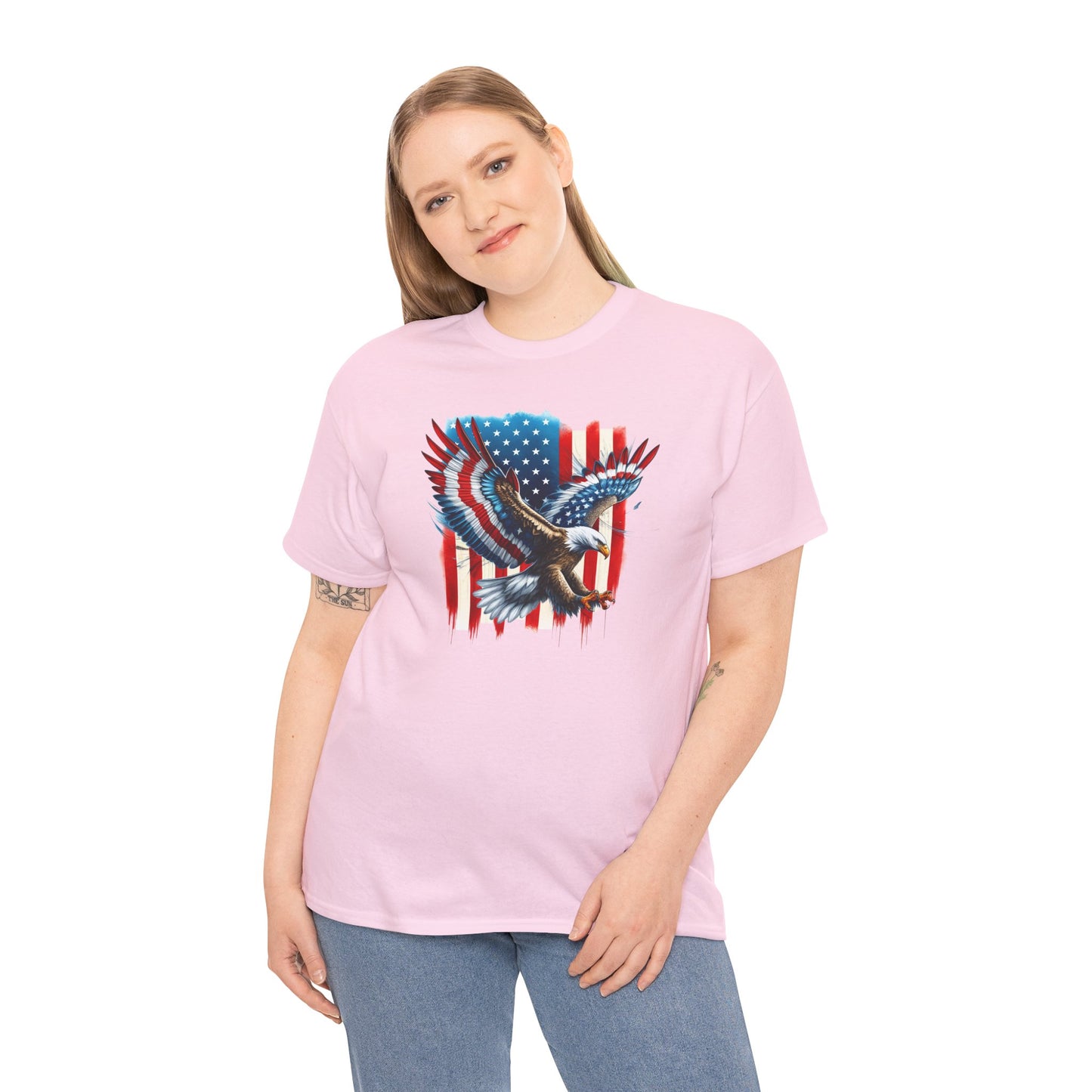 Princess Grace Patriotic Eagle Unisex Heavy Cotton Tee