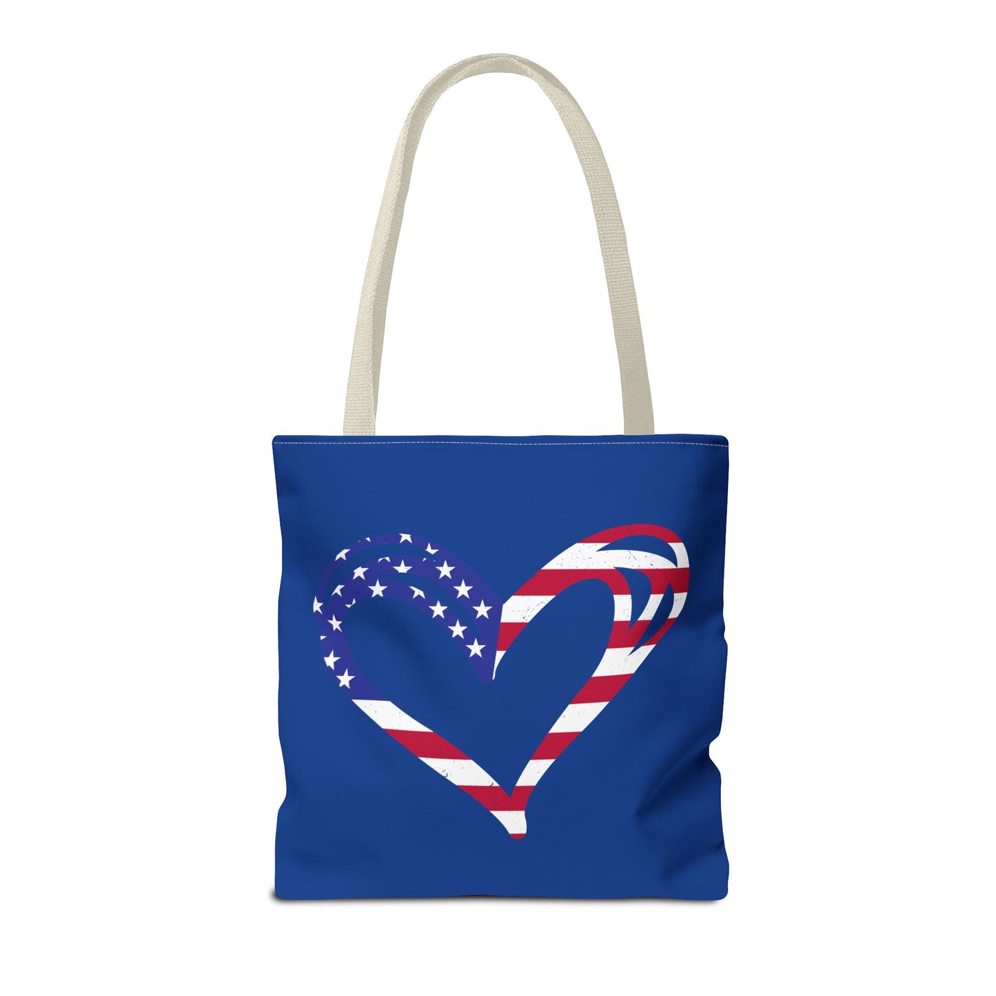 Princess Grace Patriotic Love Tote Bag American Heart Design for Celebrations & Everyday Use
