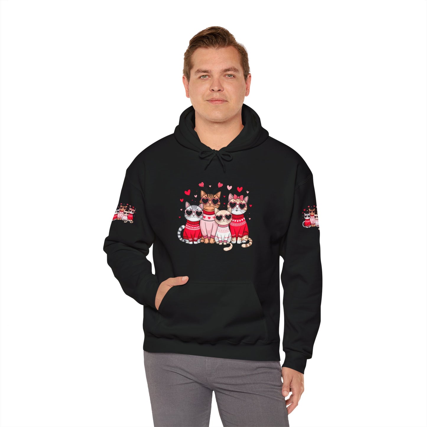 Princess Grace Cute Cat Lovers Hoodie with Heart Design