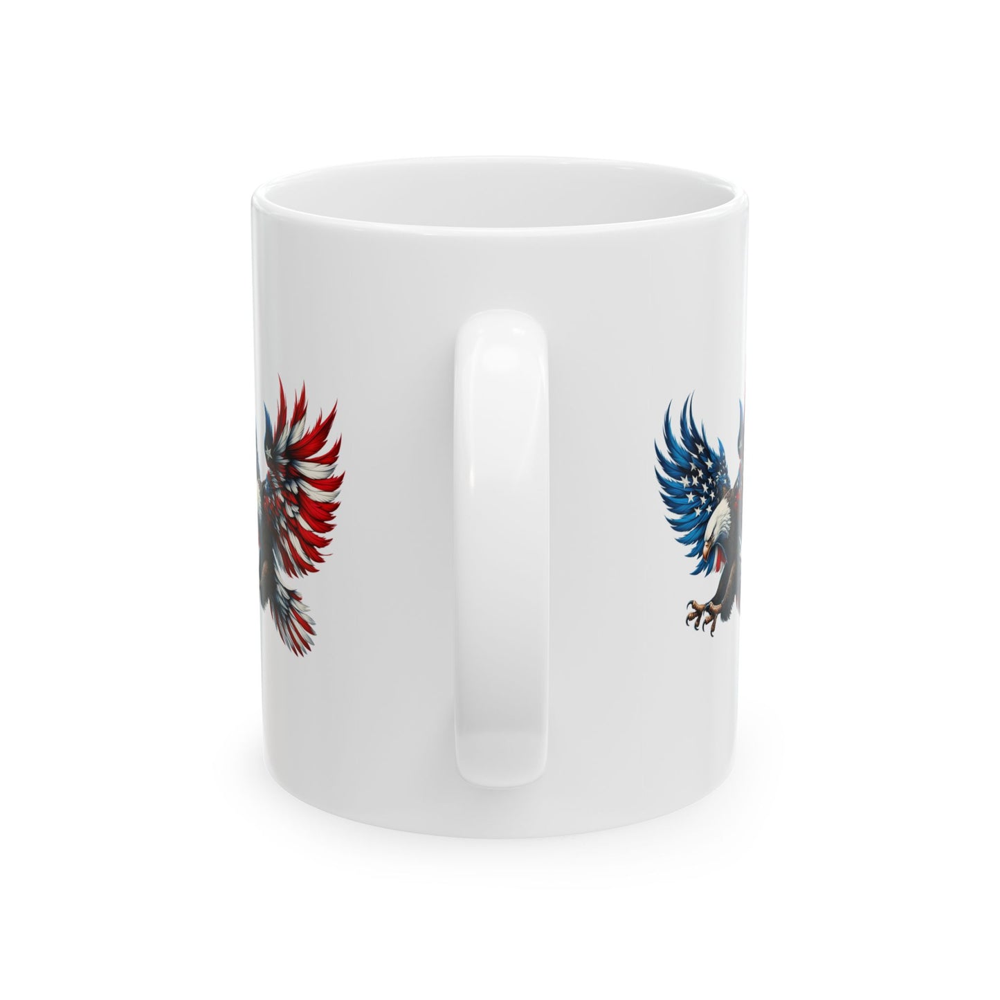 Princess Grace Patriotic Eagle Ceramic Mug 11oz & 15oz Perfect for Independence Day