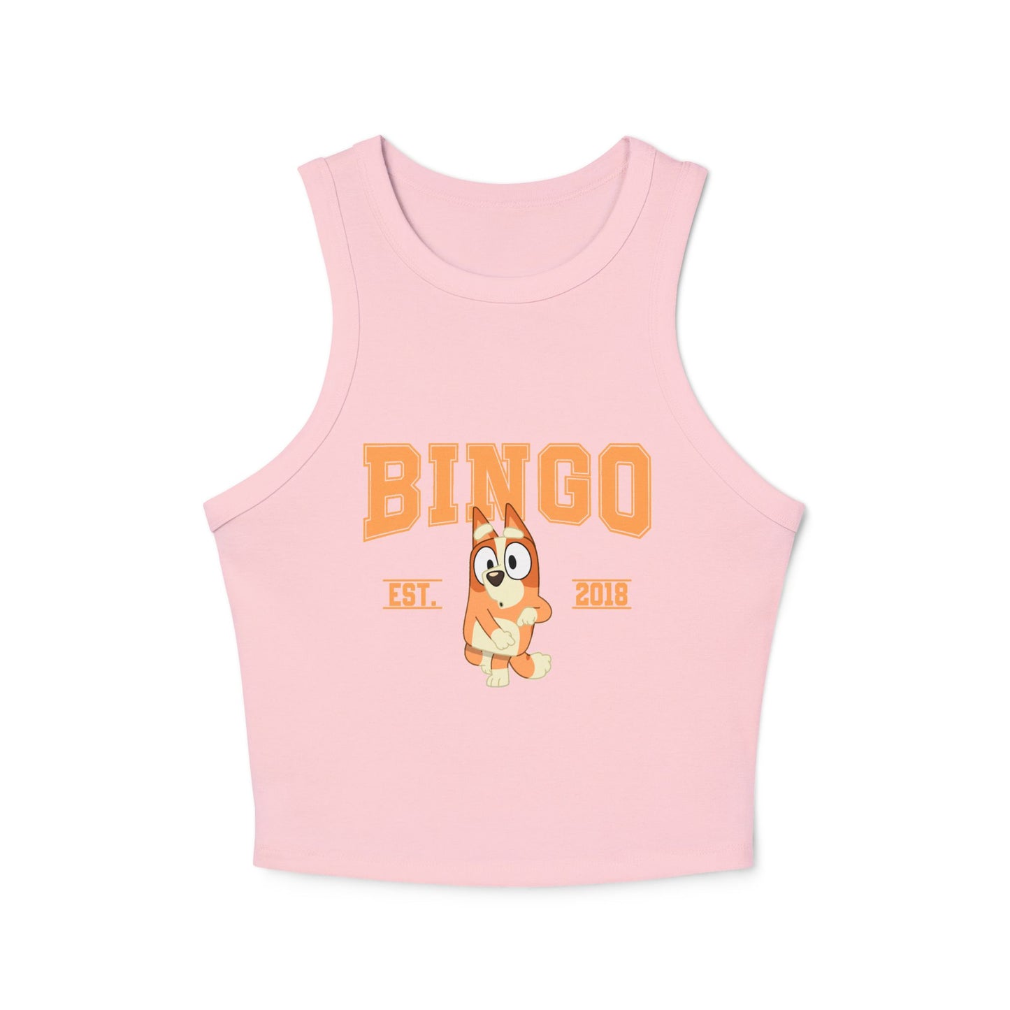 Princess Grace Bingo & Bluey Graphic Racer Tank Top Fun Summer Style
