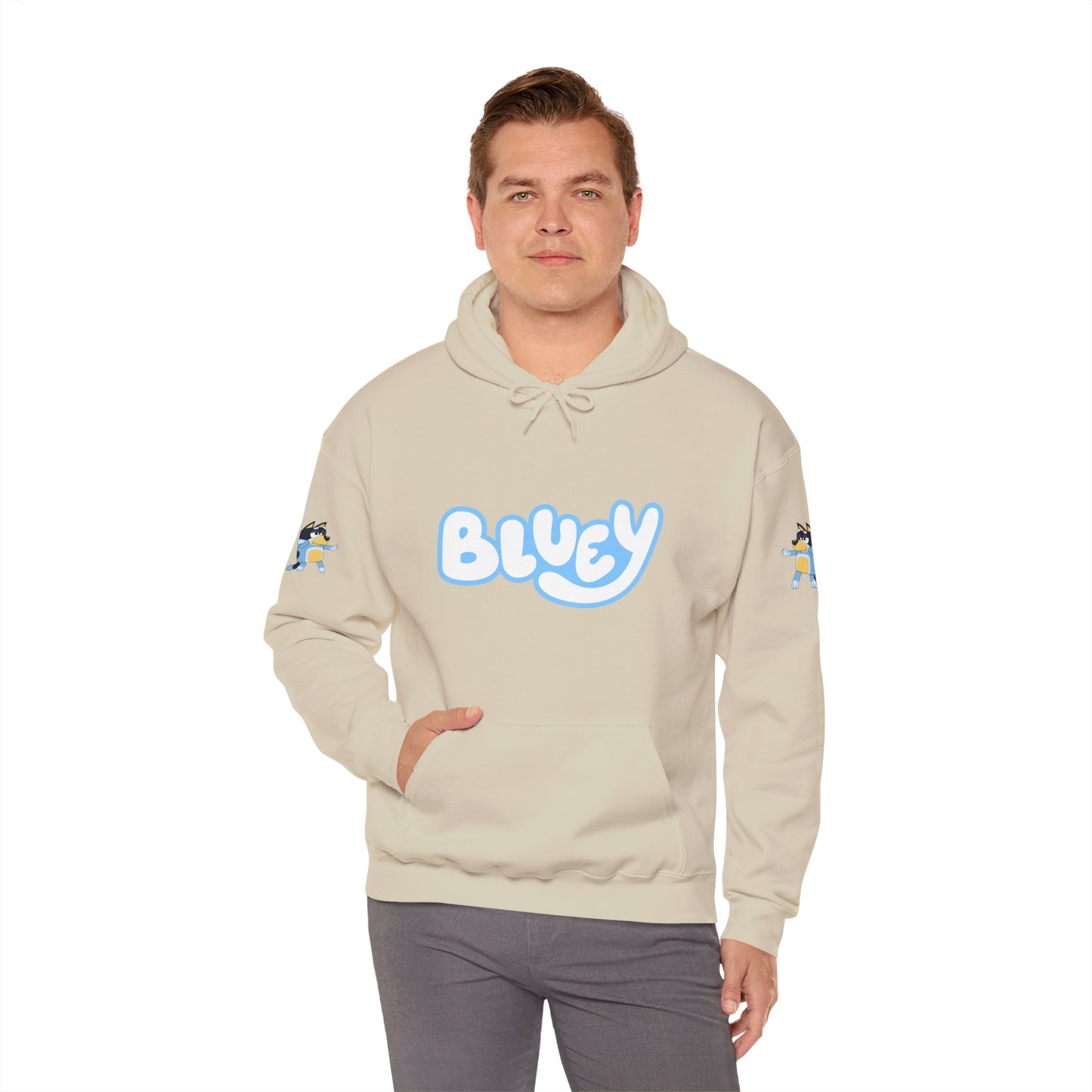 Princess Grace Bluey Unisex Heavy Blend Hoodie Cozy Cartoon Sweatshirt for Kids & Adults