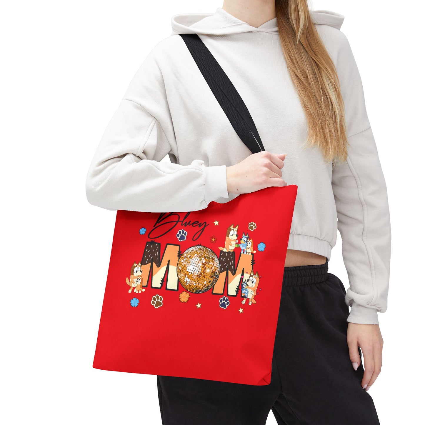 Princess Grace Bluey Mom Disco Tote Bag Perfect Gift for Moms and Pet Lovers