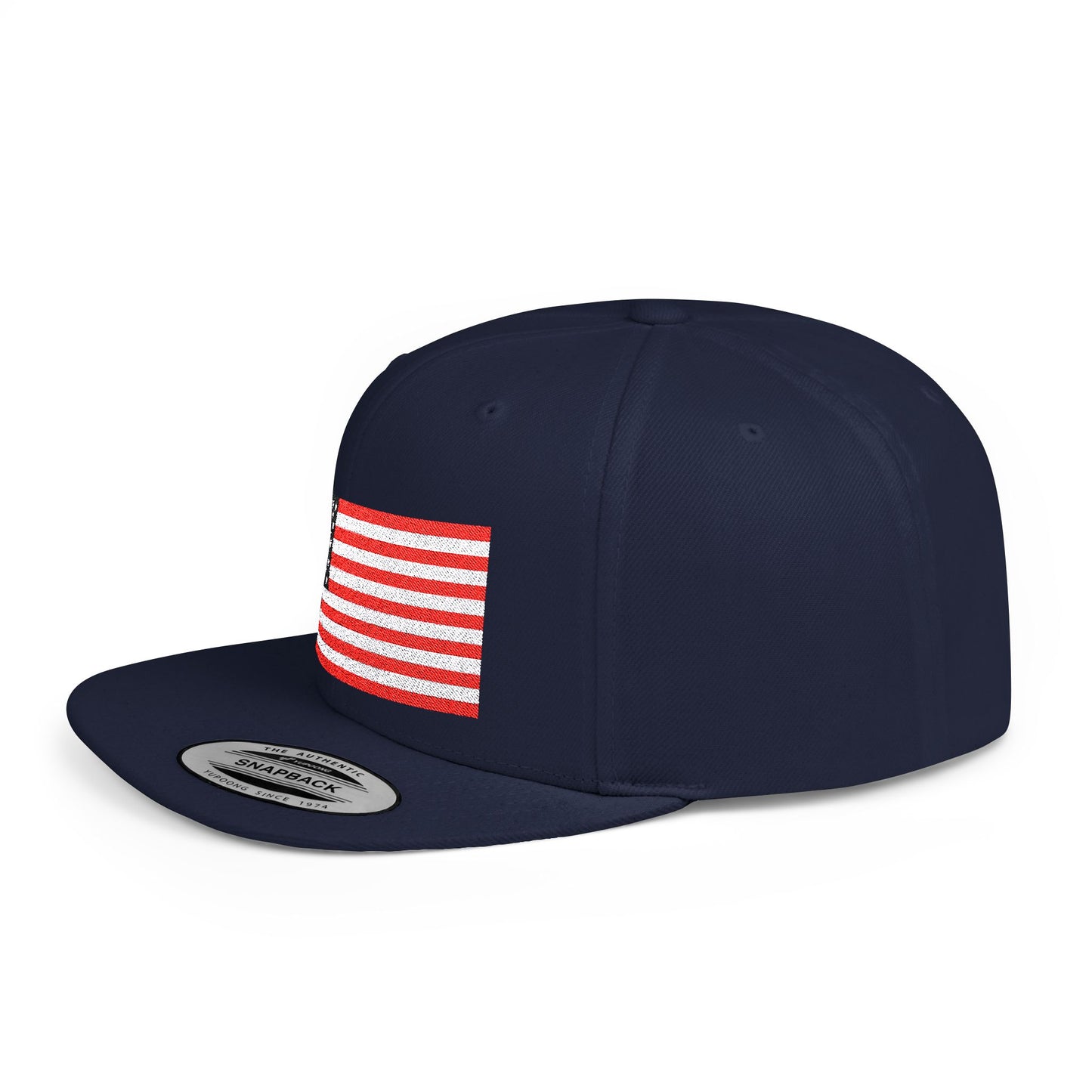 Princess Grace Patriotic Flat Bill Snapback Hat American Flag Design