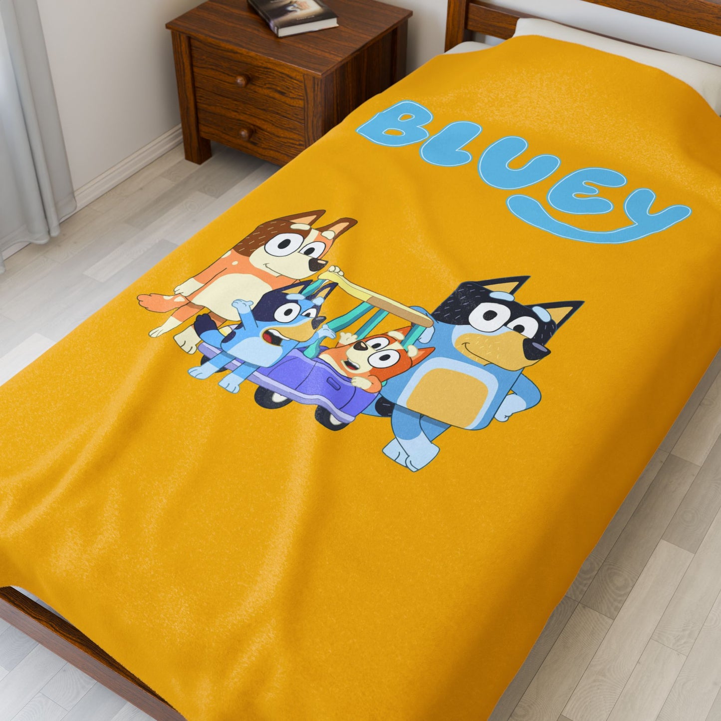 Princess Grace Cozy Bluey Velveteen Plush Blanket for Kids