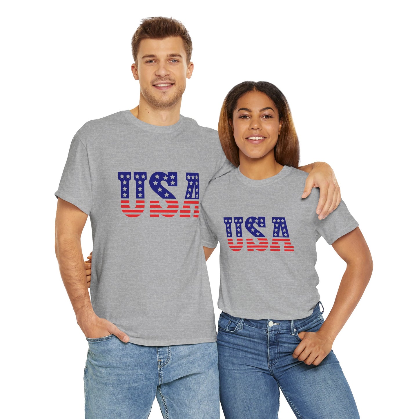 Princess Grace Patriotic USA Unisex Heavy Cotton Tee Comfortable Independence Day Apparel