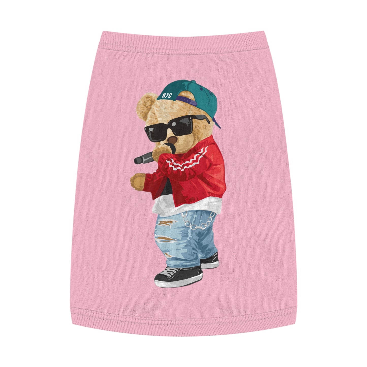 Princess Grace CUTE Cool Bear Hip-Hop Pet Tank Top Trendy Dog Apparel for Stylish Pets