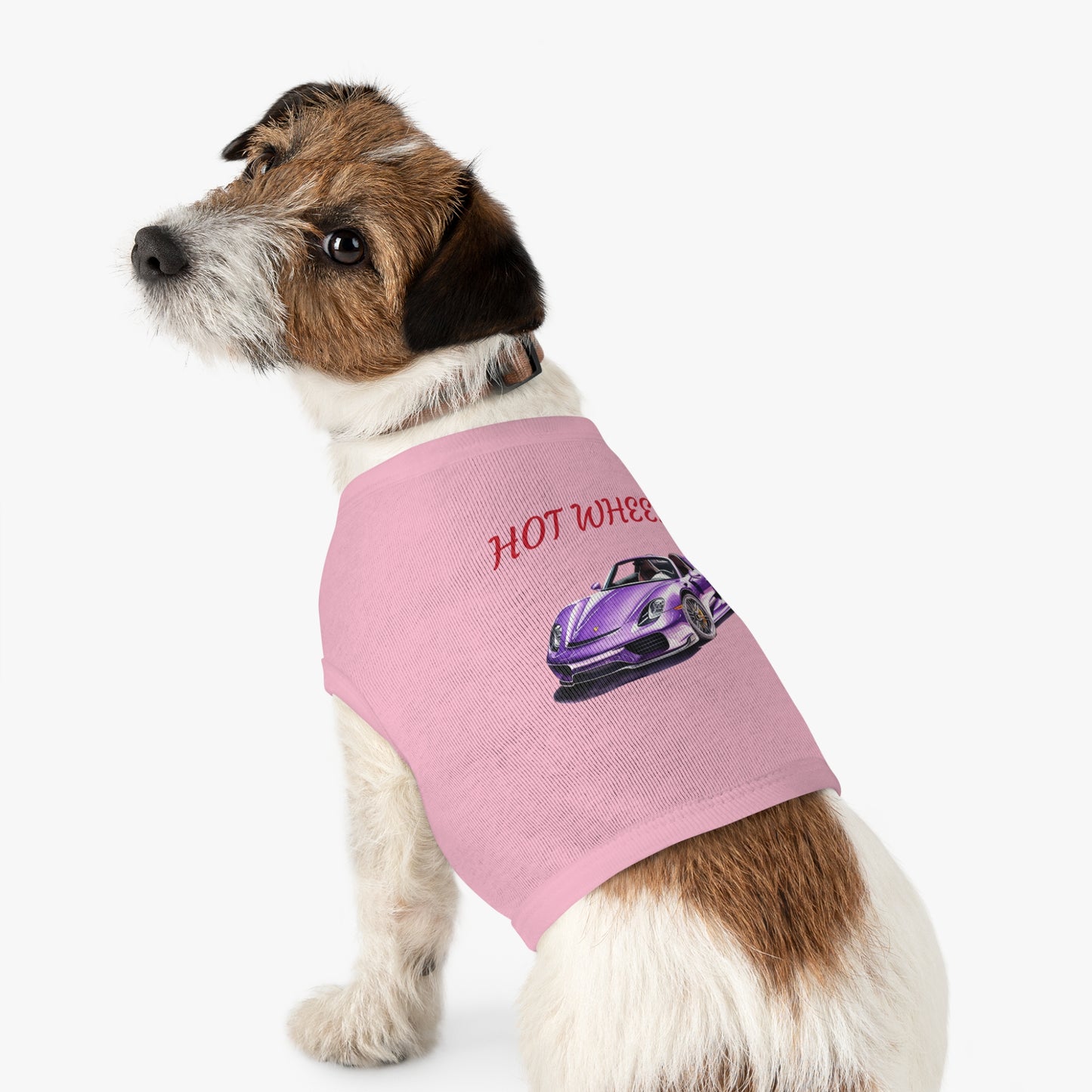 Princess Grace Hot Wheels Pet Tank Top for Car Lovers Stylish & Fun Dog Apparel
