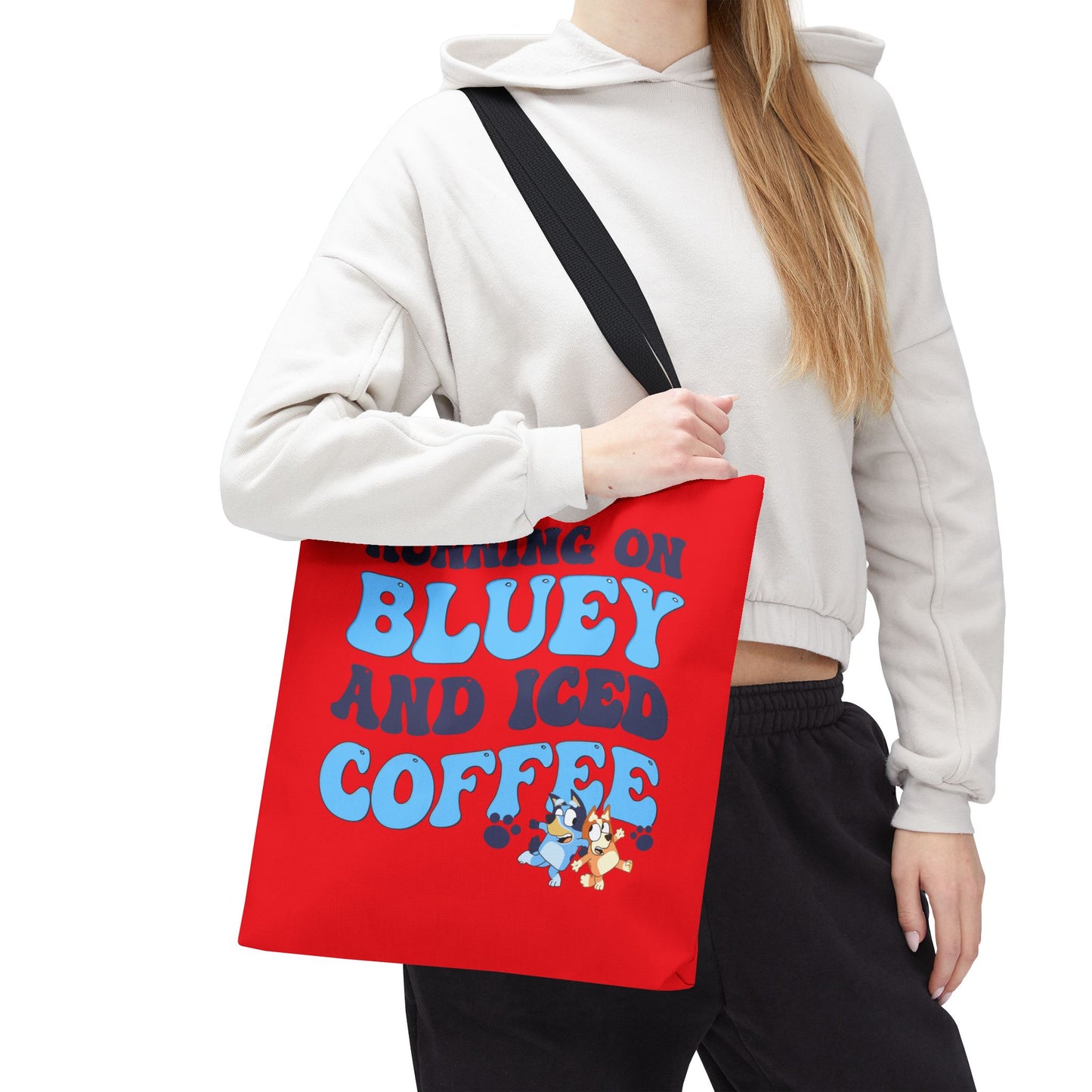 Princess Grace Running on Bluey and Iced Coffee Tote Bag Fun & Functional Carryall