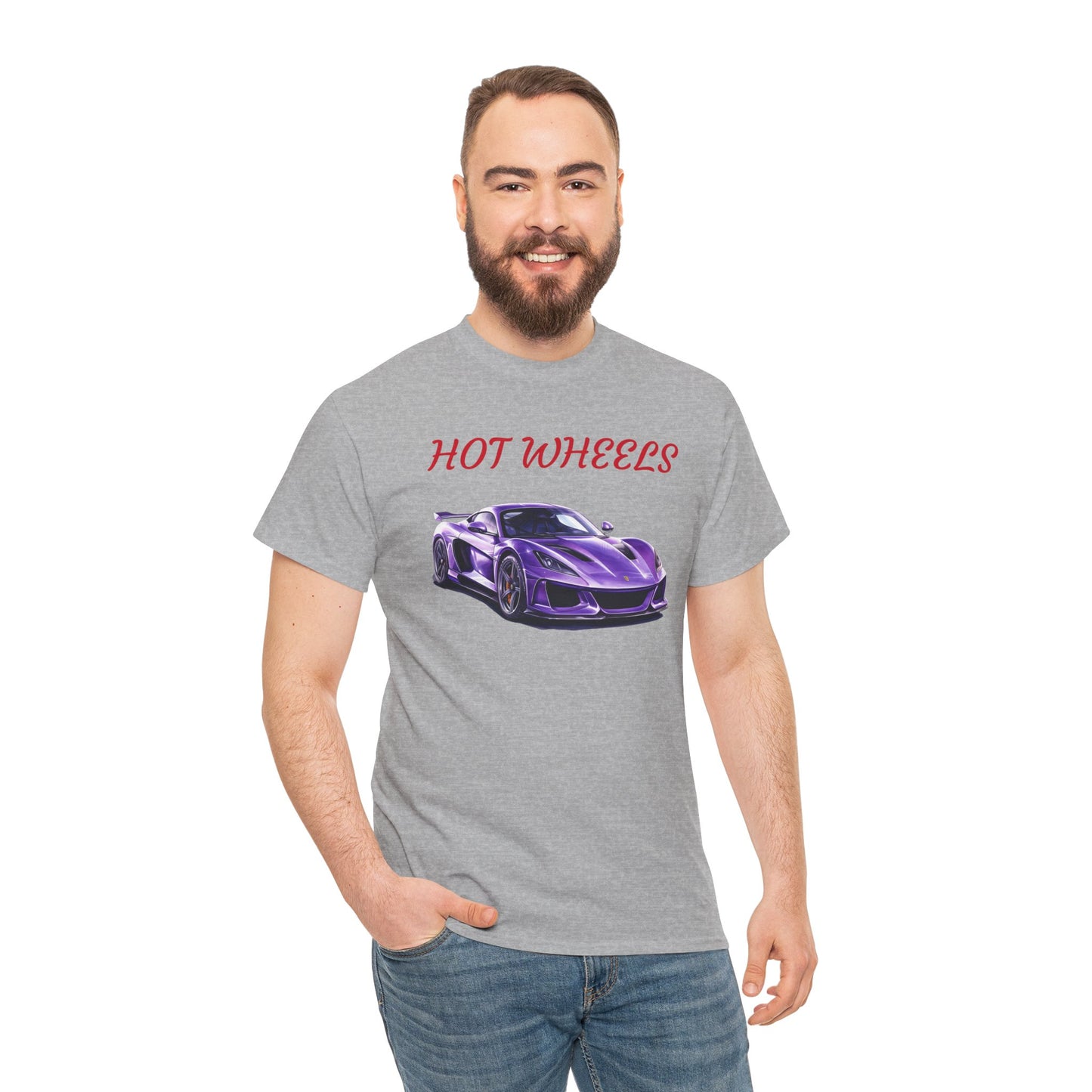 Princess Grace Hot Wheels Graphic Unisex Heavy Cotton Tee Perfect for Car Enthusiasts