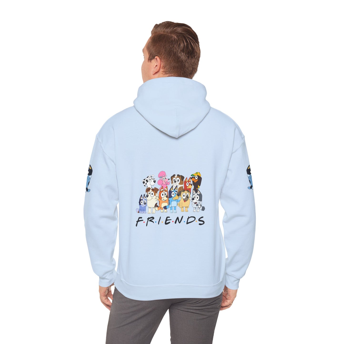 Princess Grace Bluey Unisex Heavy Blend Hooded Sweatshirt 'Friends' Cartoon Design