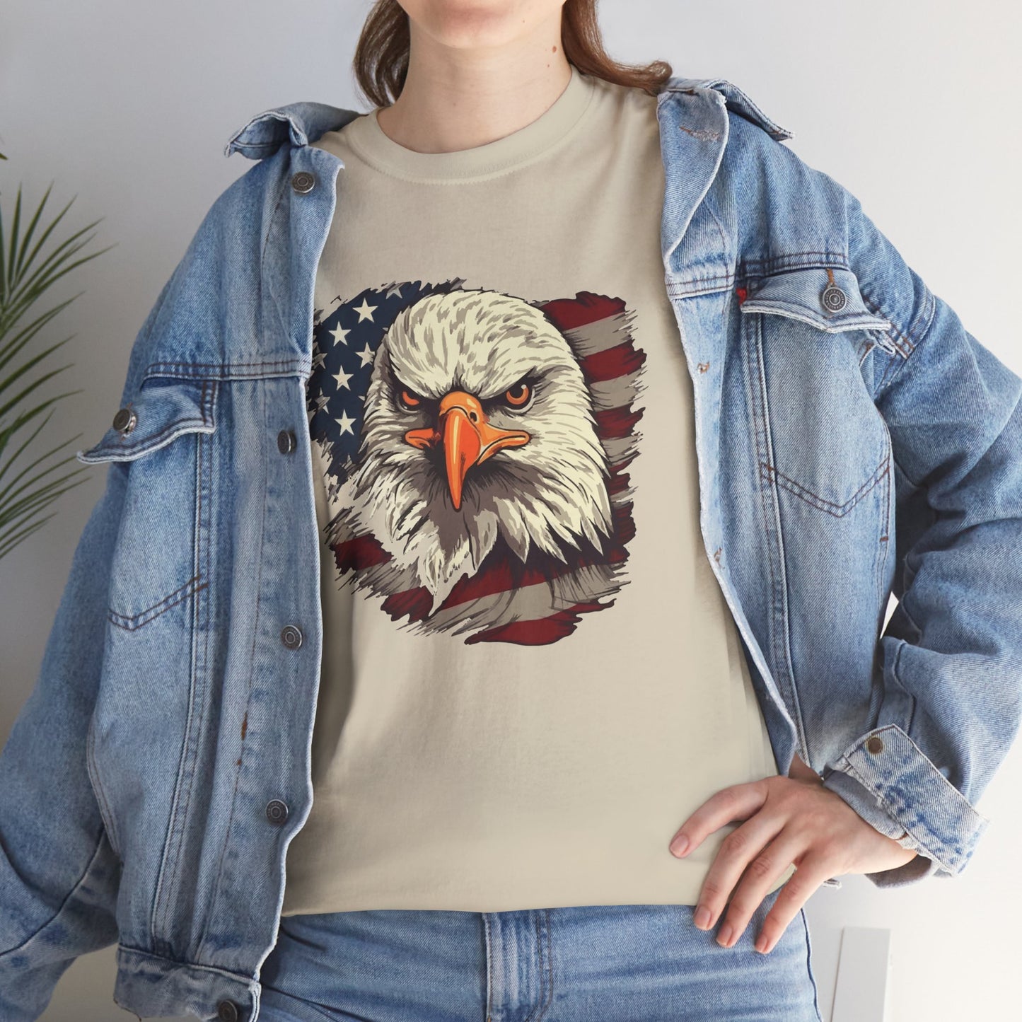 Princess Grace Patriotic Eagle Graphic Tee Unisex Heavy Cotton T-Shirt