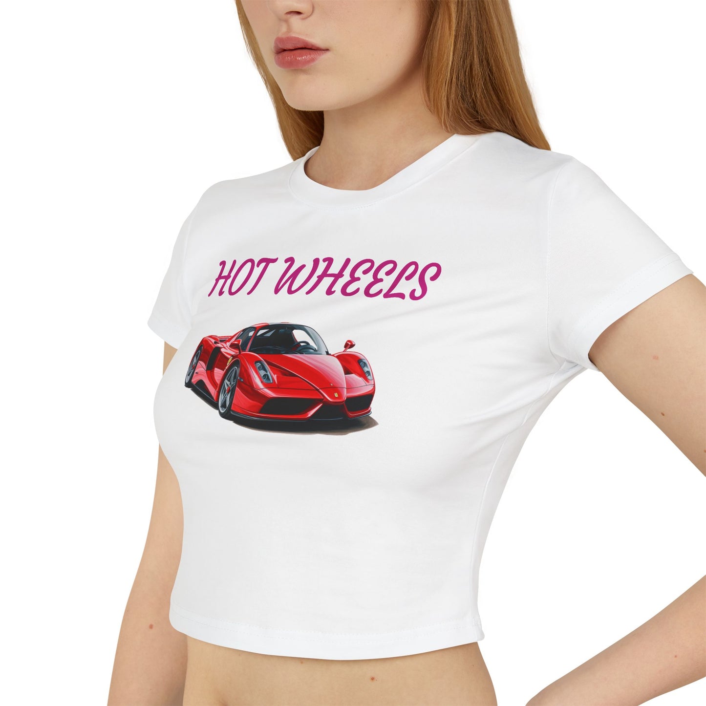 Princess Grace Hot Wheels Women's Baby Tee Fun & Trendy Car Graphic Top
