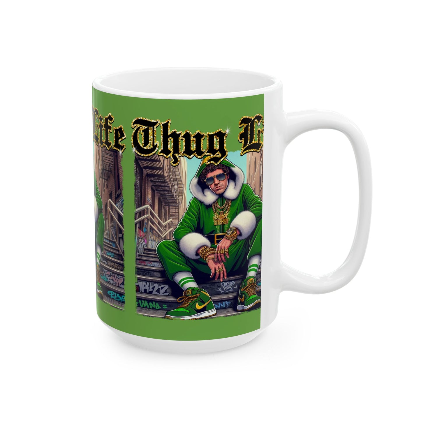 Princess Grace Thug Life Ceramic Mug 11oz 15oz Perfect for Urban Culture Enthusiasts