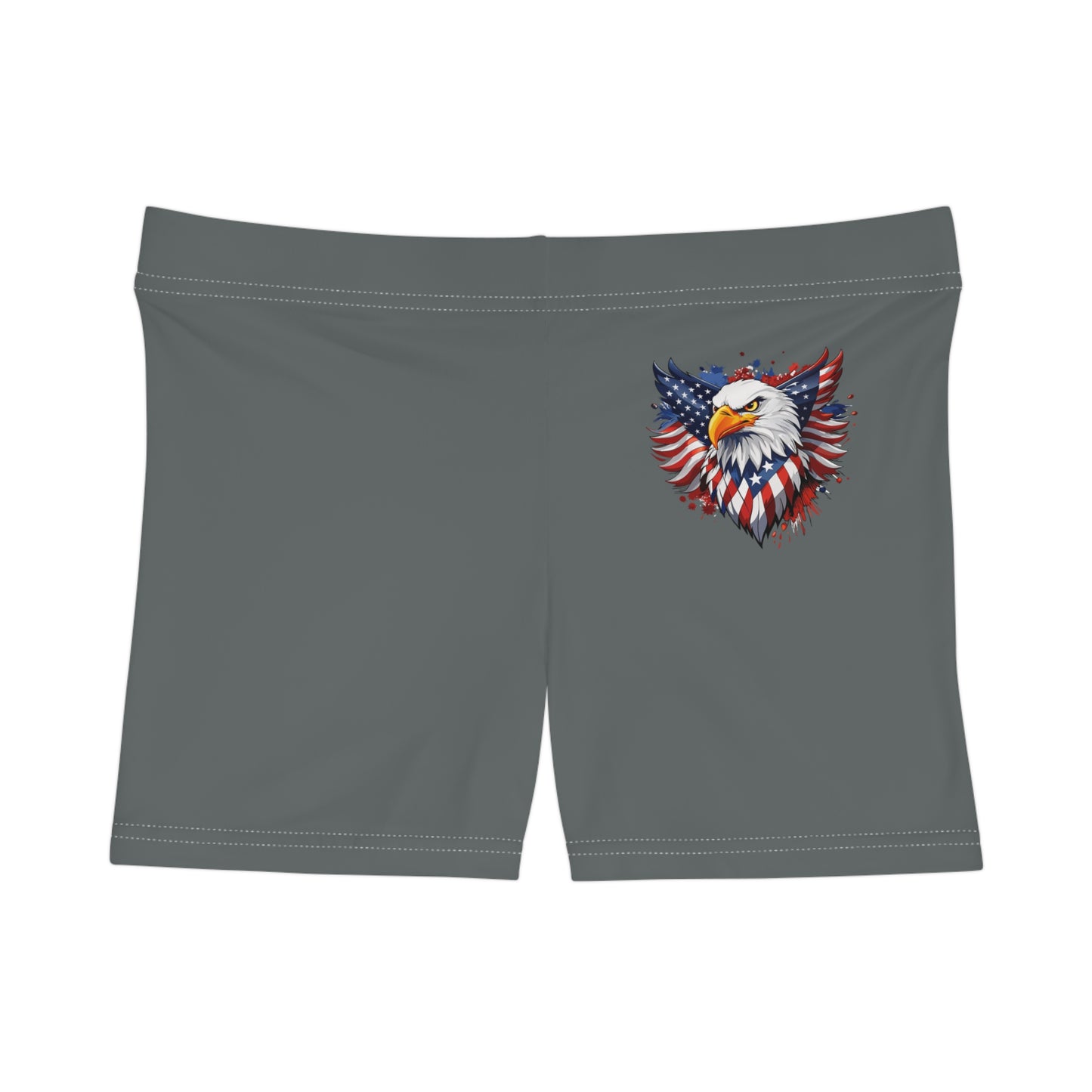 Princess Grace Patriotic Eagle Women's Shorts Red, White, and Blue Design