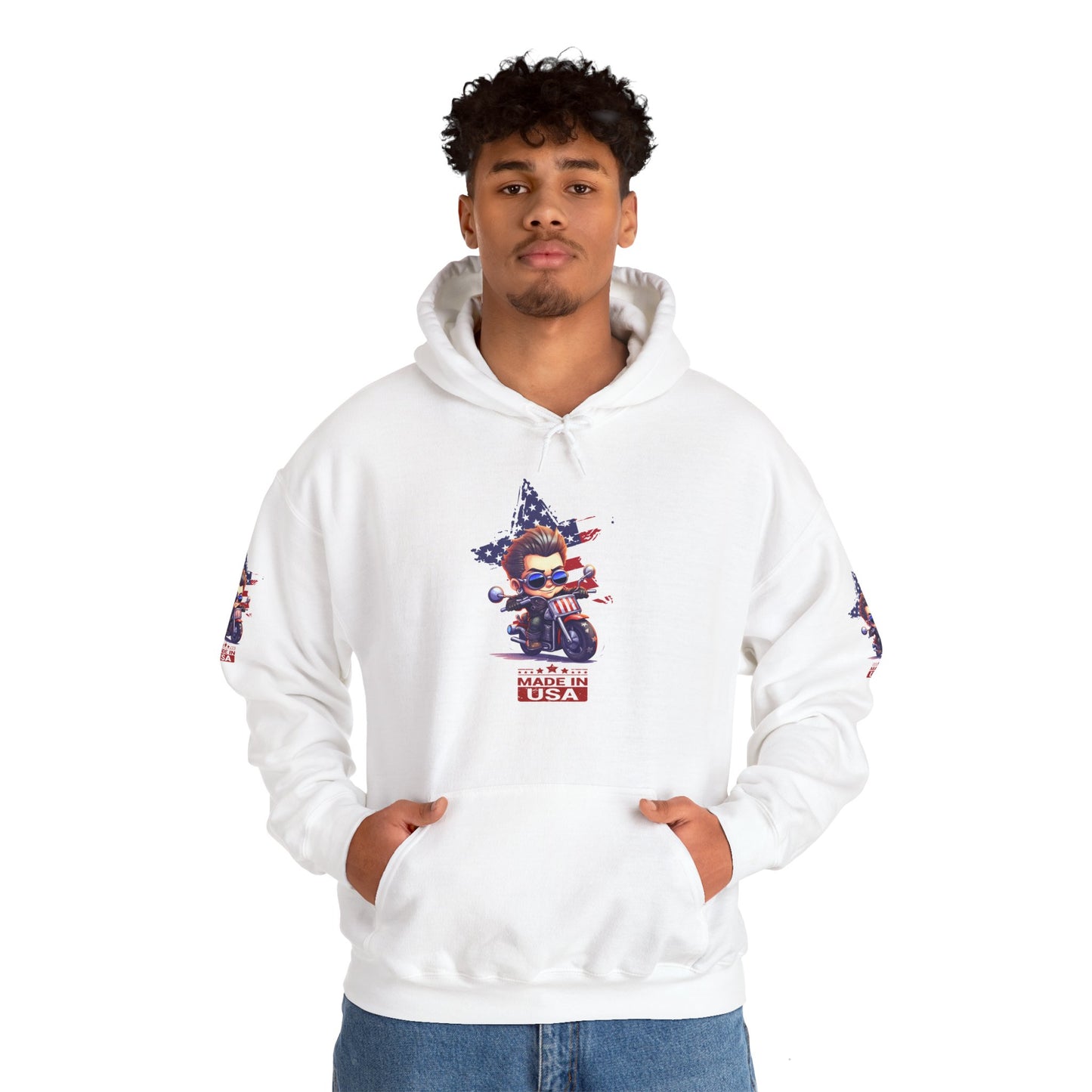 Princess Grace Patriotic Motorcycle Hoodie Made in USA Design