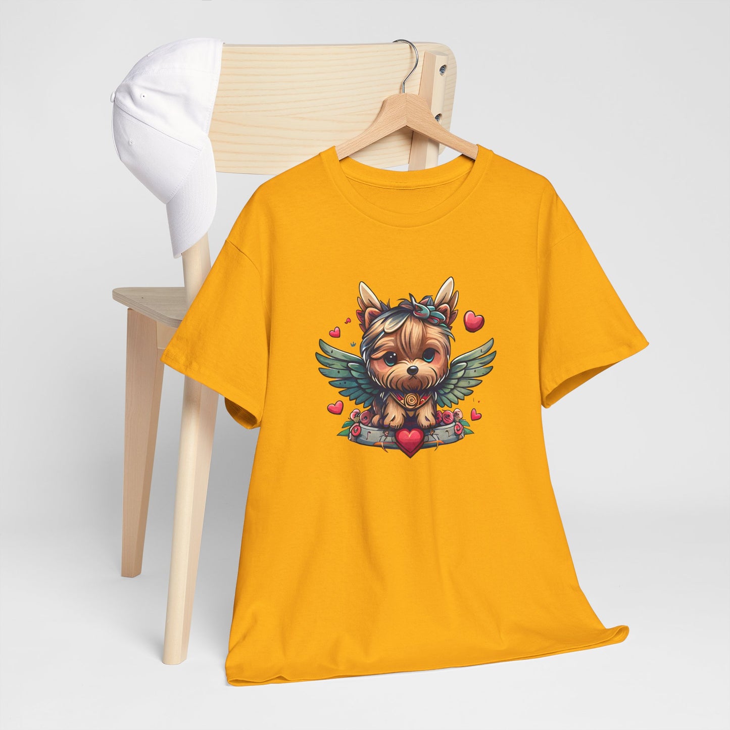 Princess Grace Loveable Yorkie Graphic Tee Cute Dog Design T-Shirt for Pet Lovers