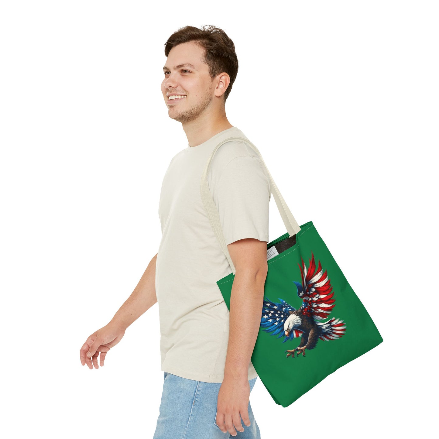 Princess Grace Patriotic Eagle Tote Bag USA Flag Design for Independence Day