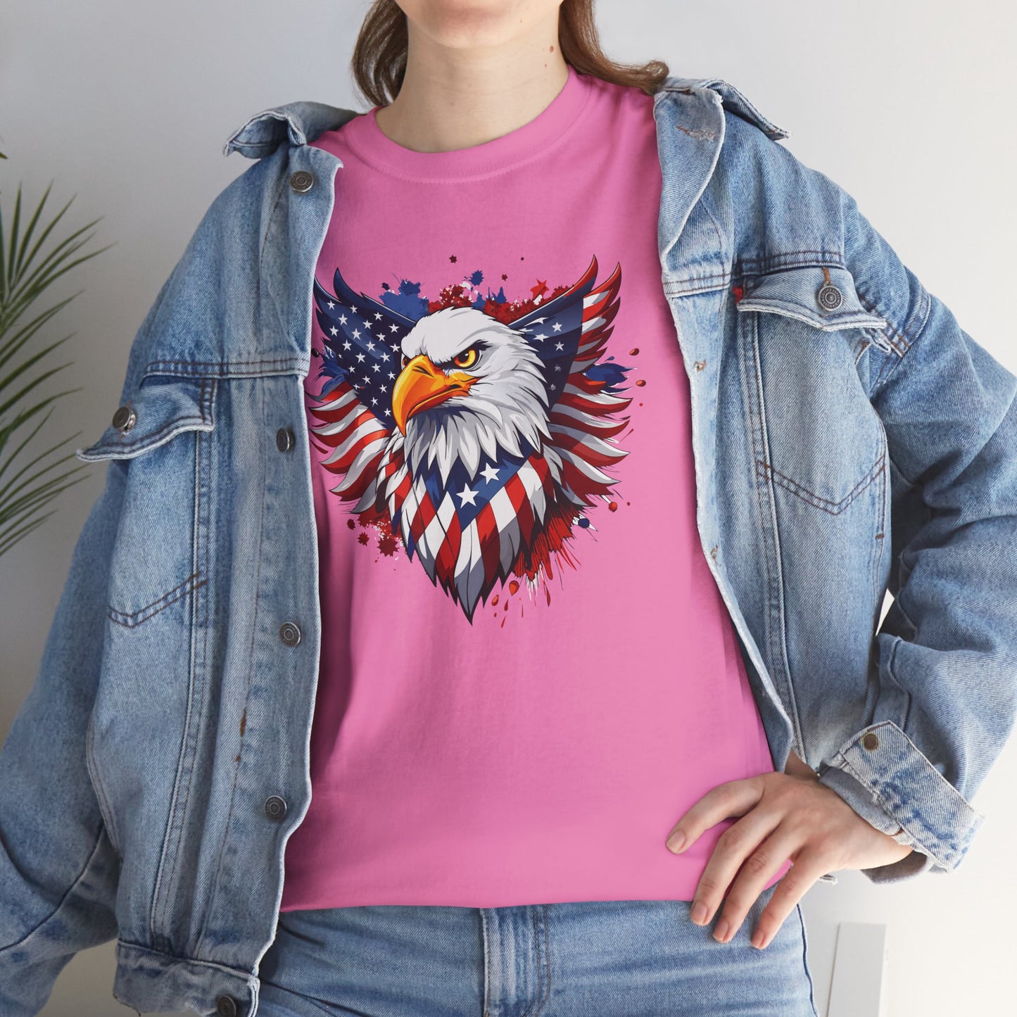 Princess Grace Patriotic Eagle Graphic Tee Unisex Heavy Cotton T-Shirt