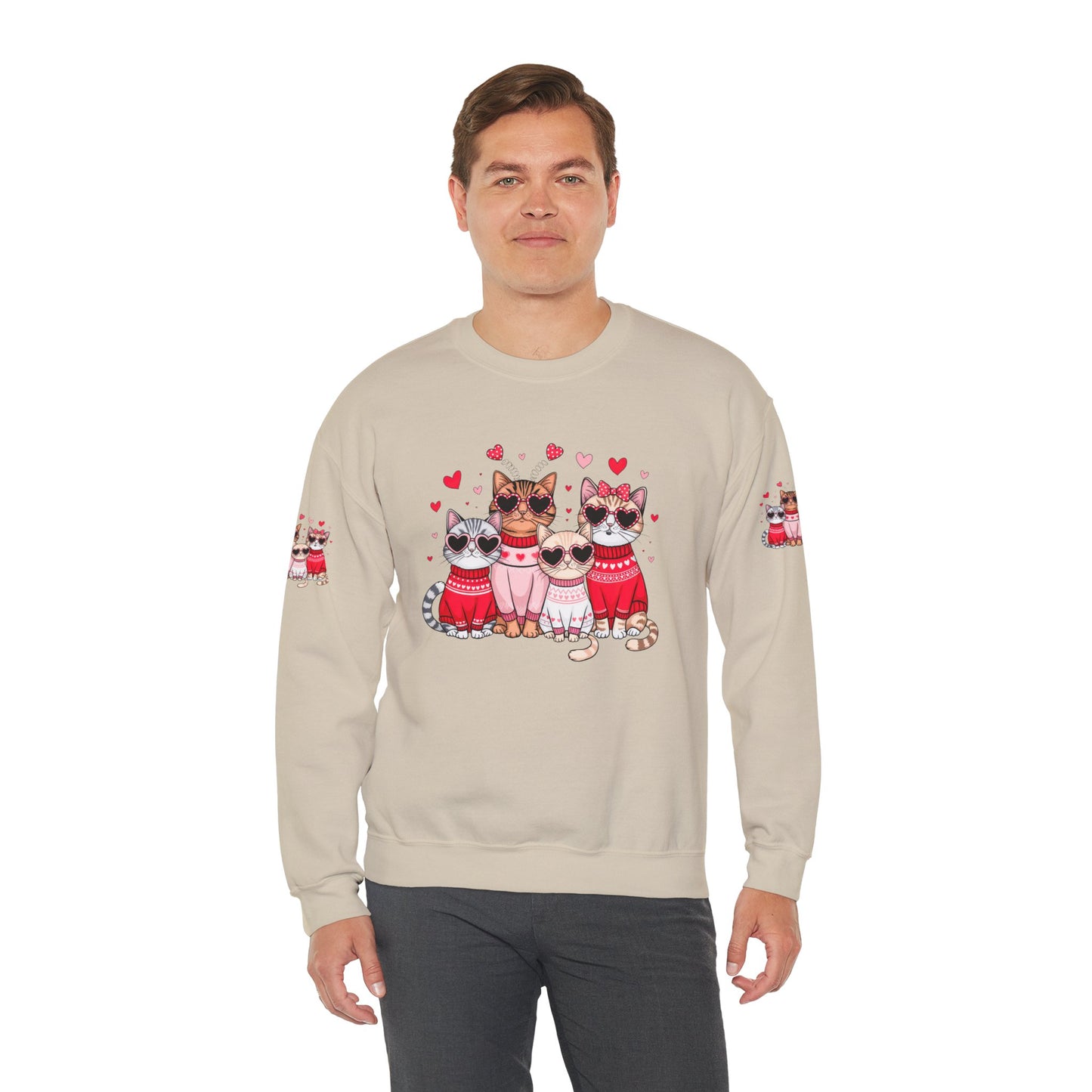 Princess Grace Cute Cat Lovers Crewneck Sweatshirt Cozy Valentine's Gift