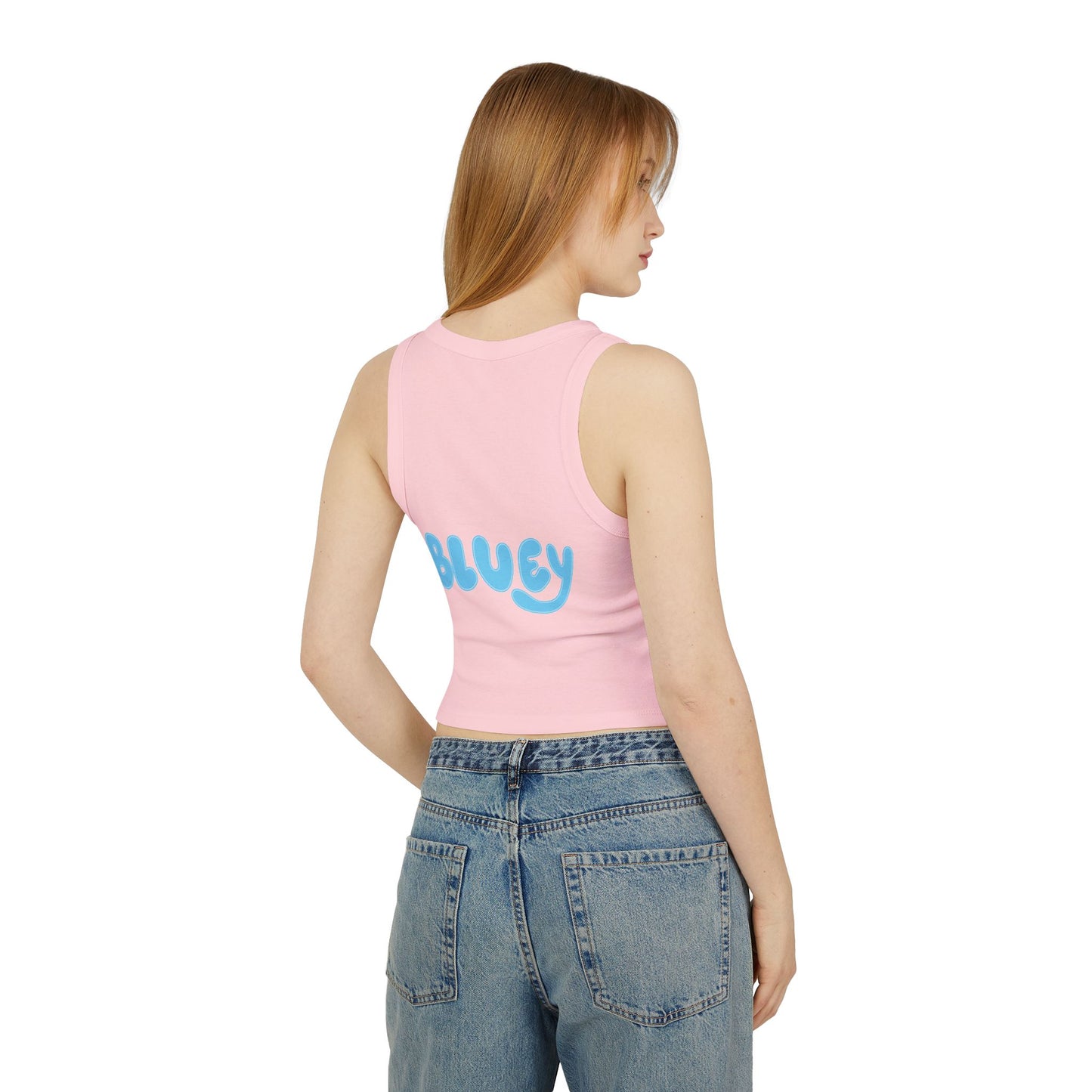 Princess Grace Bluey Inspired Women's Micro Rib Racer Tank Top Fun Summer Style