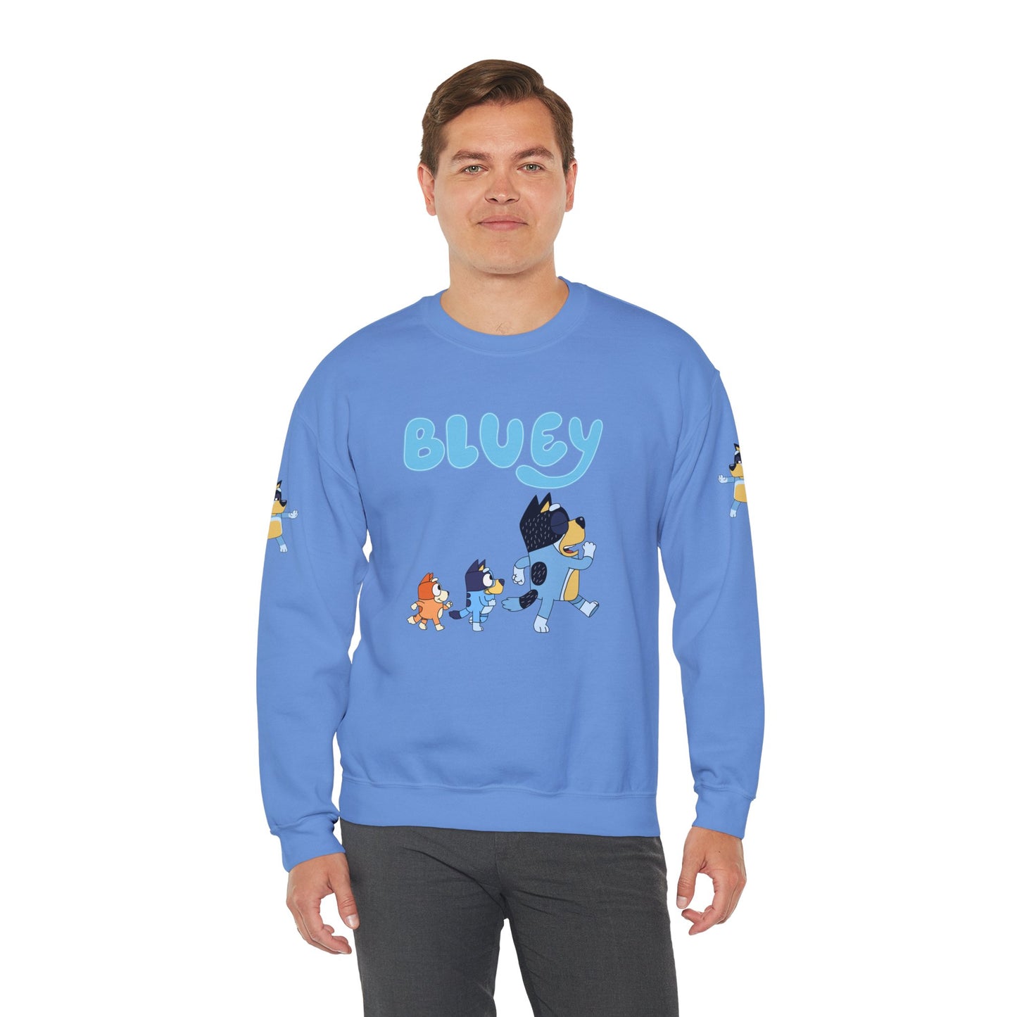 Princess Grace Bluey Family Unisex Crewneck Sweatshirt Cozy Cartoon Apparel