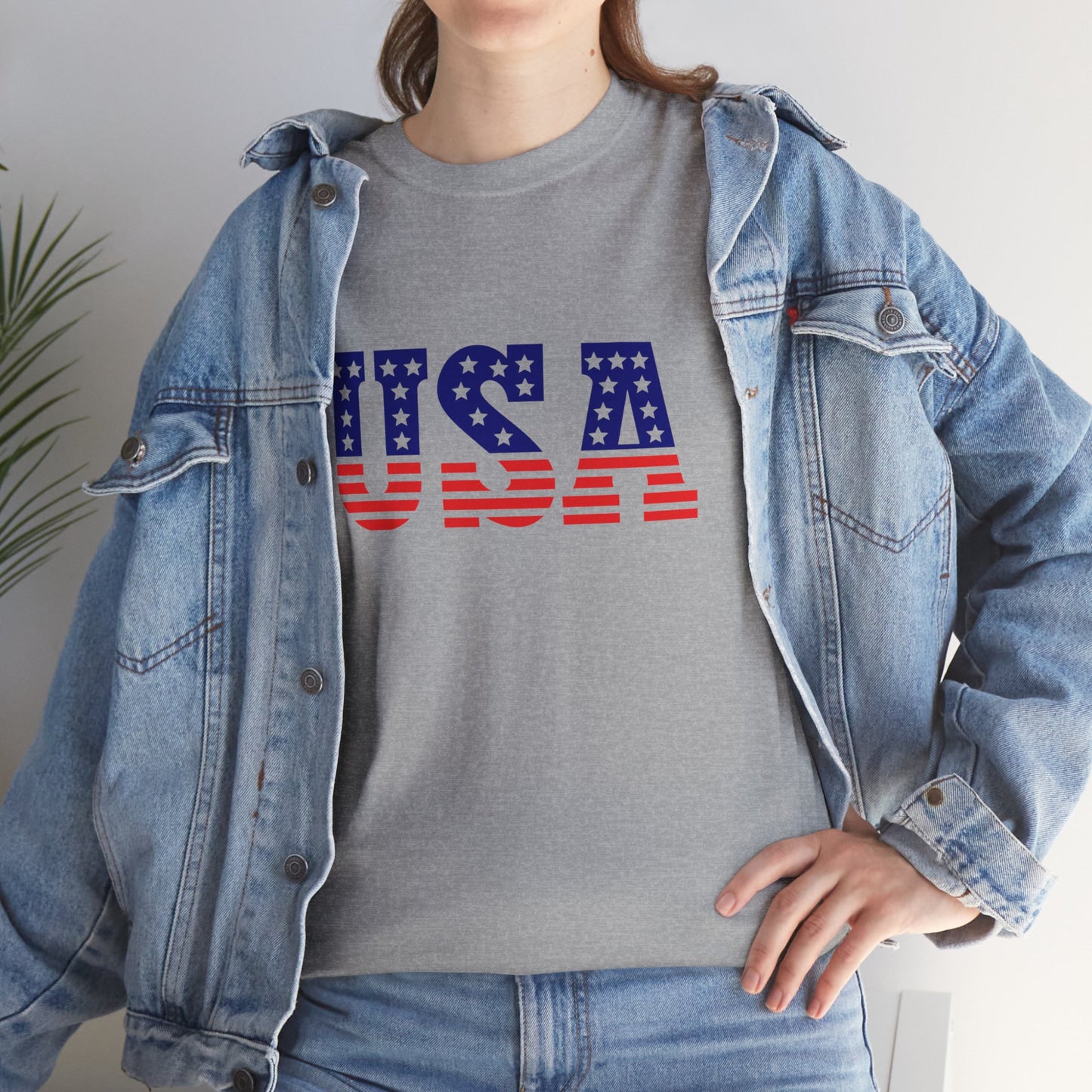 Princess Grace Patriotic USA Unisex Heavy Cotton Tee Comfortable Independence Day Apparel