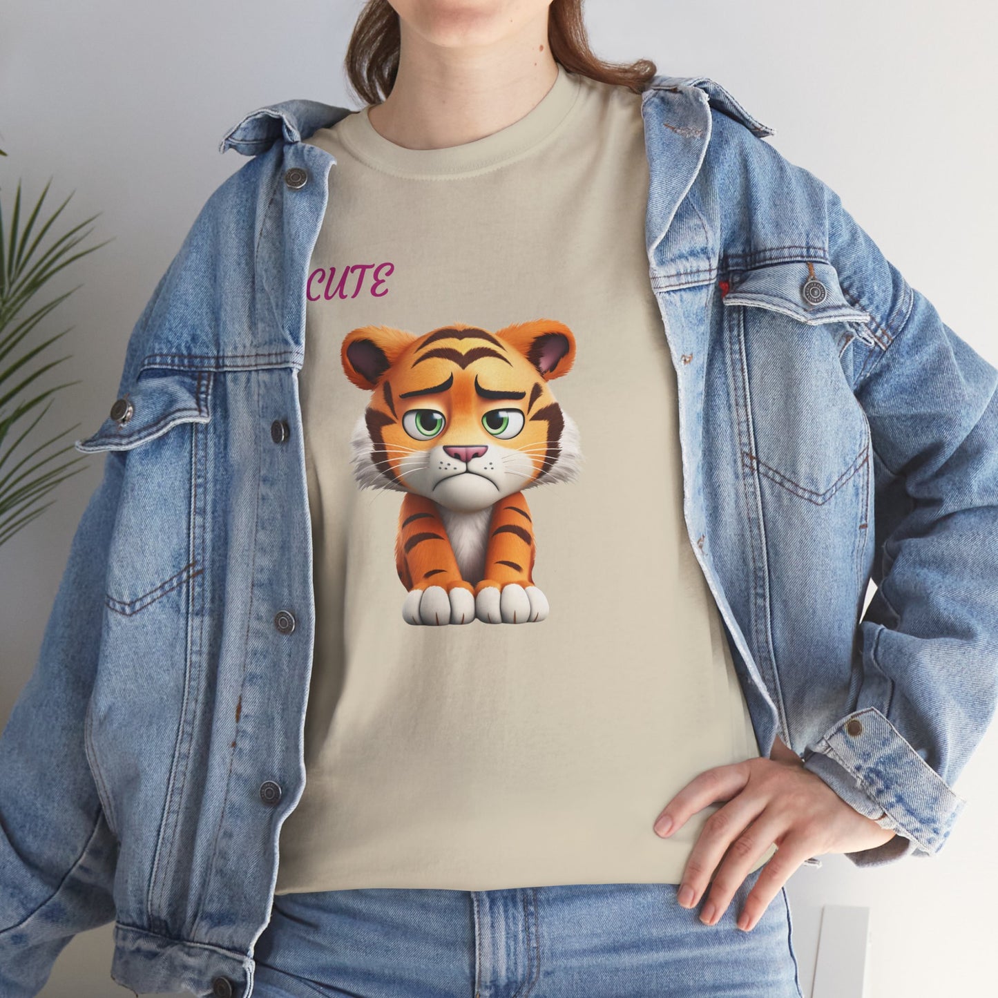 Princess Grace Cute Cartoon Tiger Unisex Heavy Cotton Tee