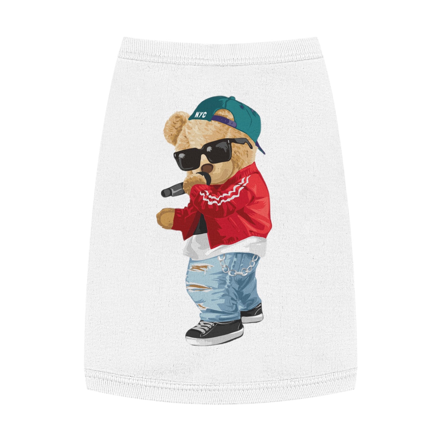 Princess Grace CUTE Cool Bear Hip-Hop Pet Tank Top Trendy Dog Apparel for Stylish Pets