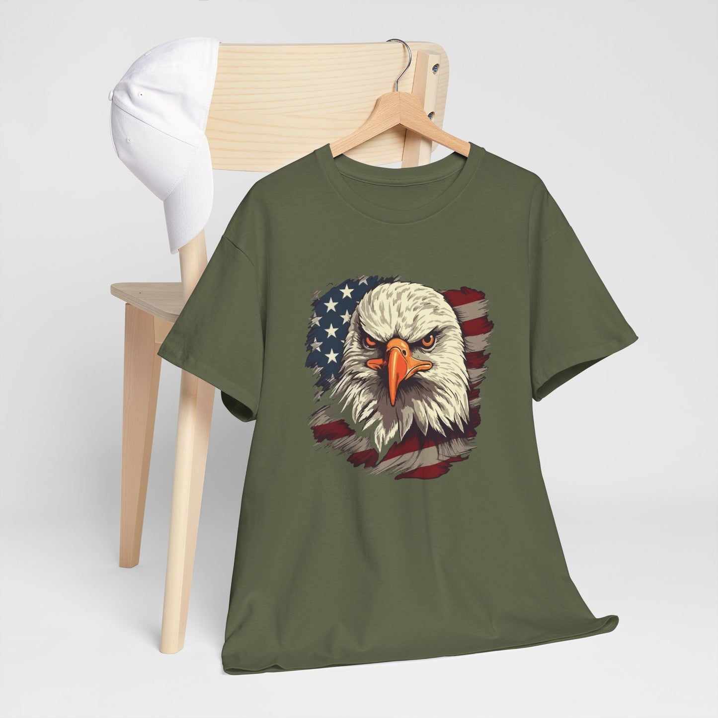 Princess Grace Patriotic Eagle Graphic Tee Unisex Heavy Cotton T-Shirt
