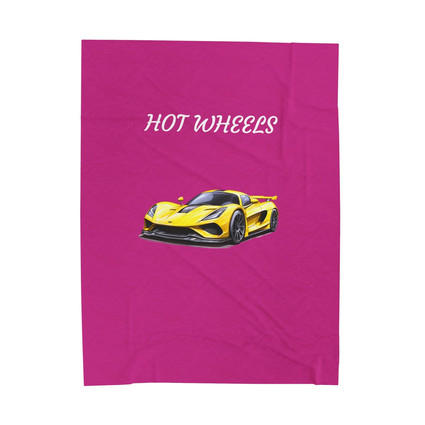 Princess Grace Hot Wheels Velveteen Plush Blanket for Car Lovers Cozy Throw for Kids and Adults