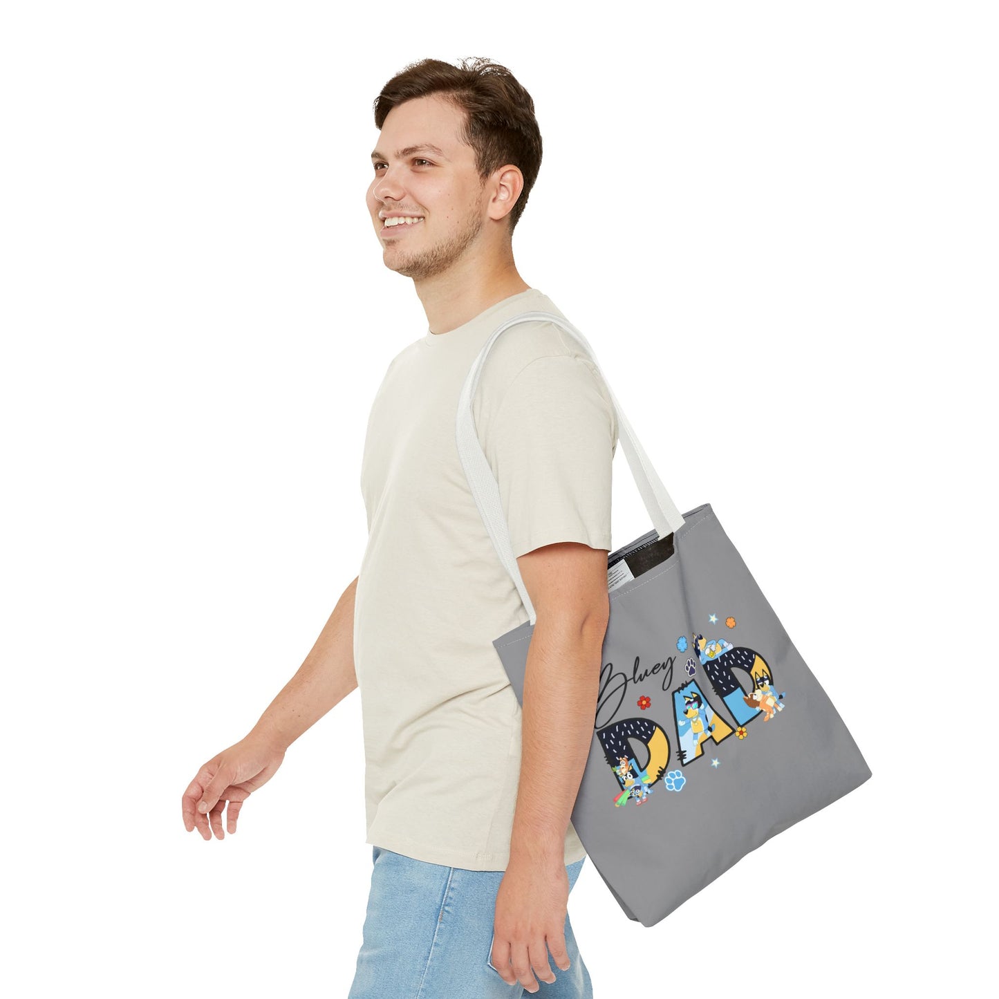 Princess Grace Bluey Dad Tote Bag Fun & Functional Gift for Dog Lovers