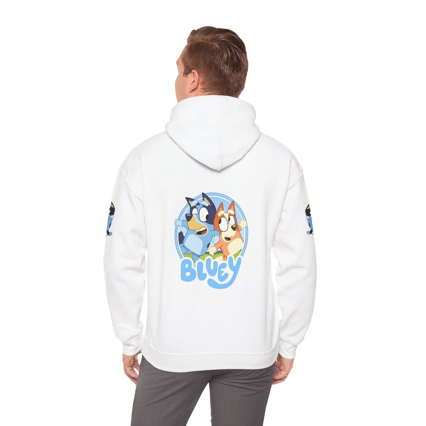 Princess Grace Bluey Unisex Heavy Blend Hoodie Cozy Cartoon Sweatshirt for Kids & Adults