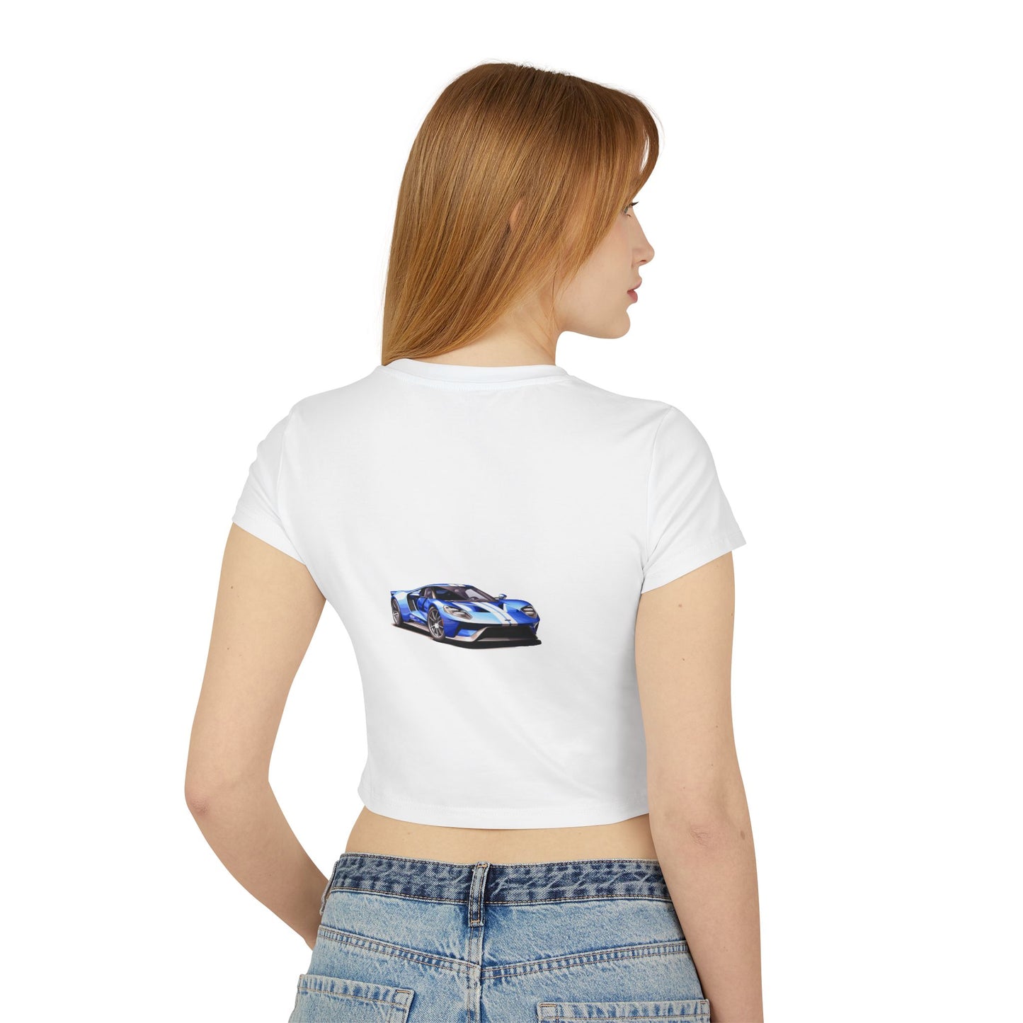 Princess Grace Hot Wheels Women's Baby Tee Cool Car Graphic Top for Automotive Enthusiasts