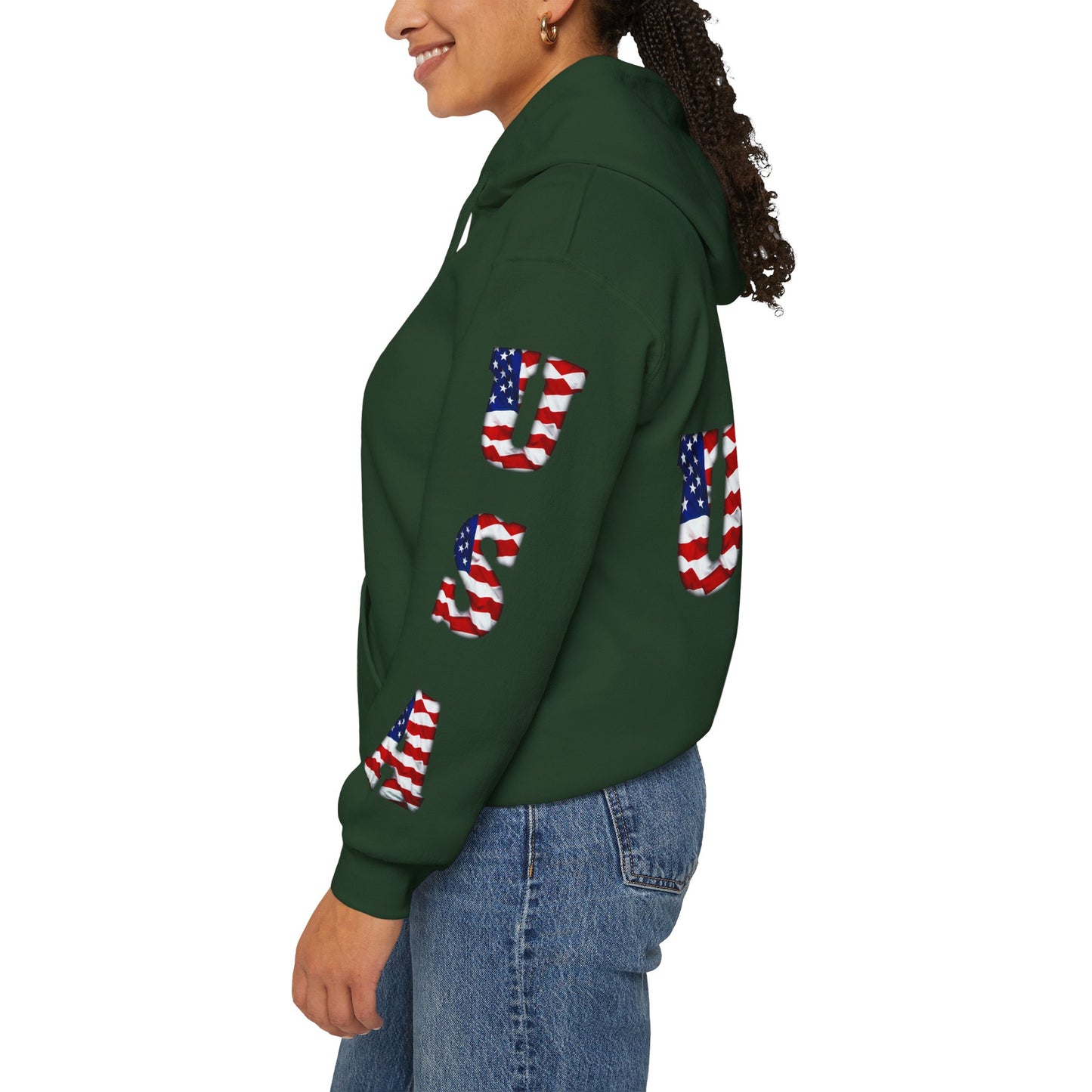 Princess Grace Patriotic USA Unisex Hooded Sweatshirt Heavy Blend for Comfort