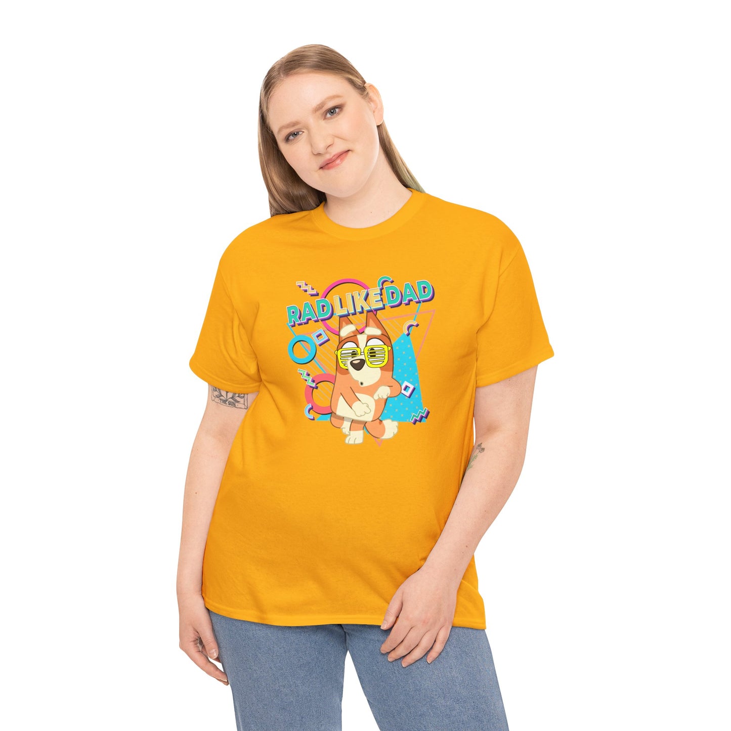 Princess Grace Bluer Rad Like Dad Fun Unisex Heavy Cotton Tee Graphic Tee for Everyday Wear and Gifts