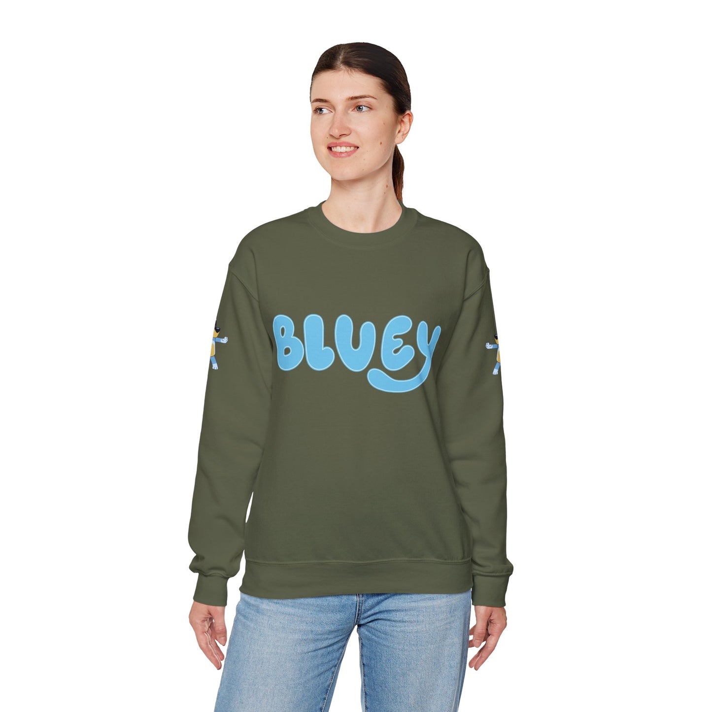 Princess Grace Bluey Unisex Crewneck Sweatshirt Cozy Cartoon Apparel for Kids and Adults