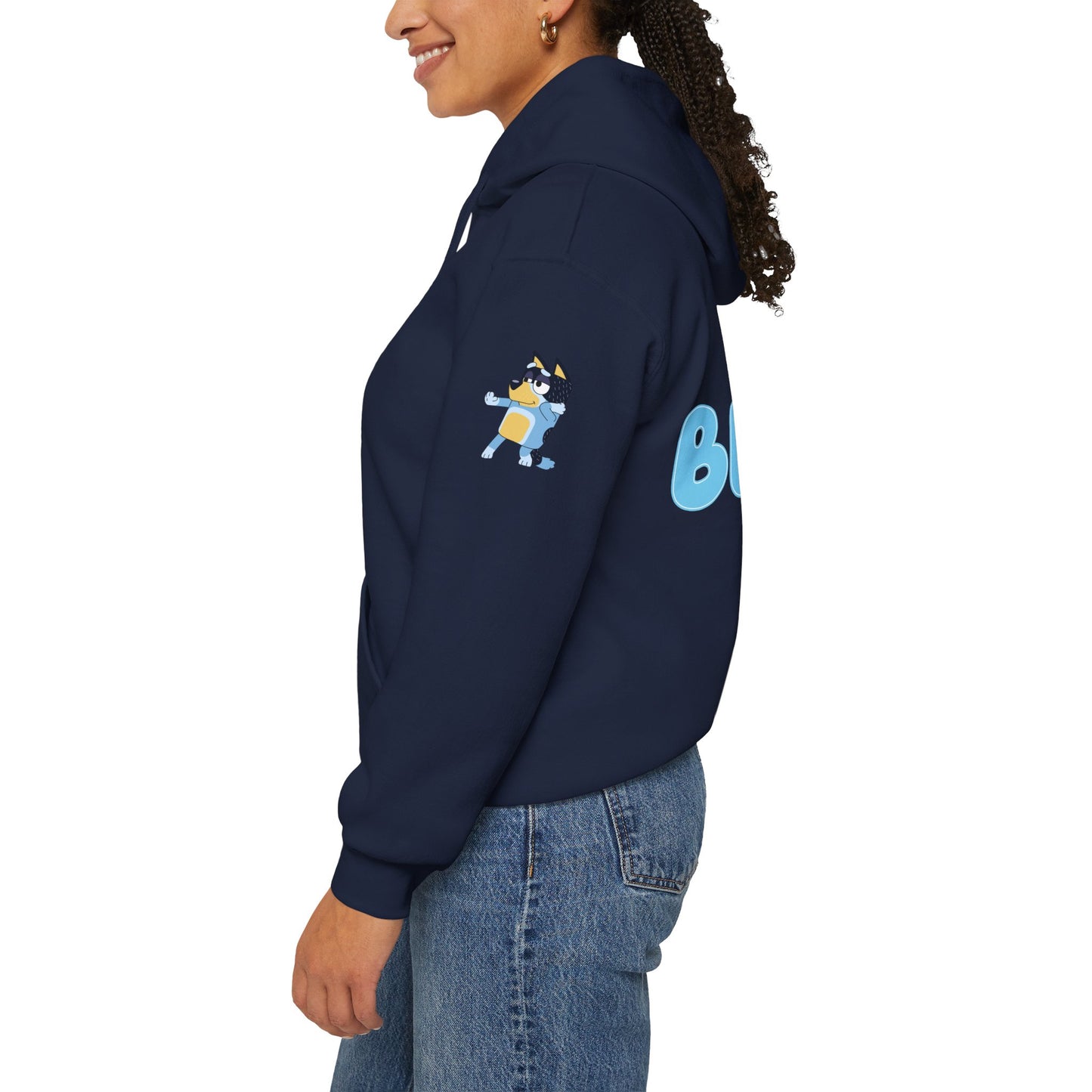 Princess Grace Bluey Unisex Hooded Sweatshirt Cozy Cartoon Style for Kids & Adults