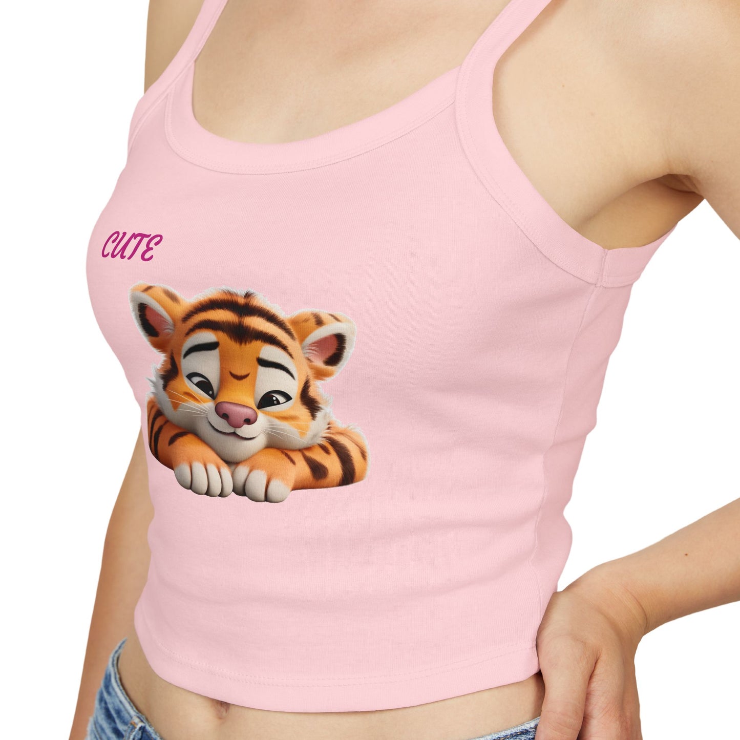Princess Grace Cute Tiger Print Women's Spaghetti Strap Tank Top Summer Style