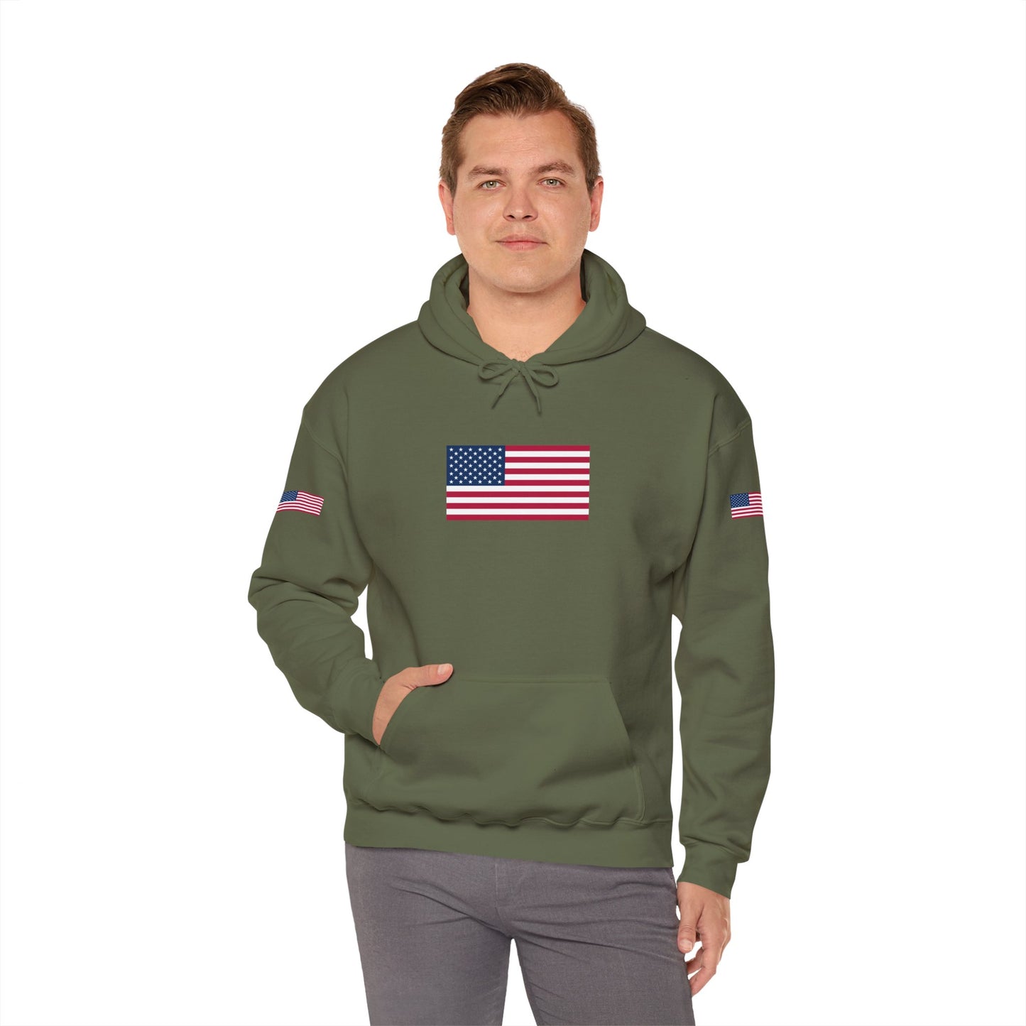 Princess Grace Patriotic American Flag Hoodie Unisex Heavy Blend Sweatshirt