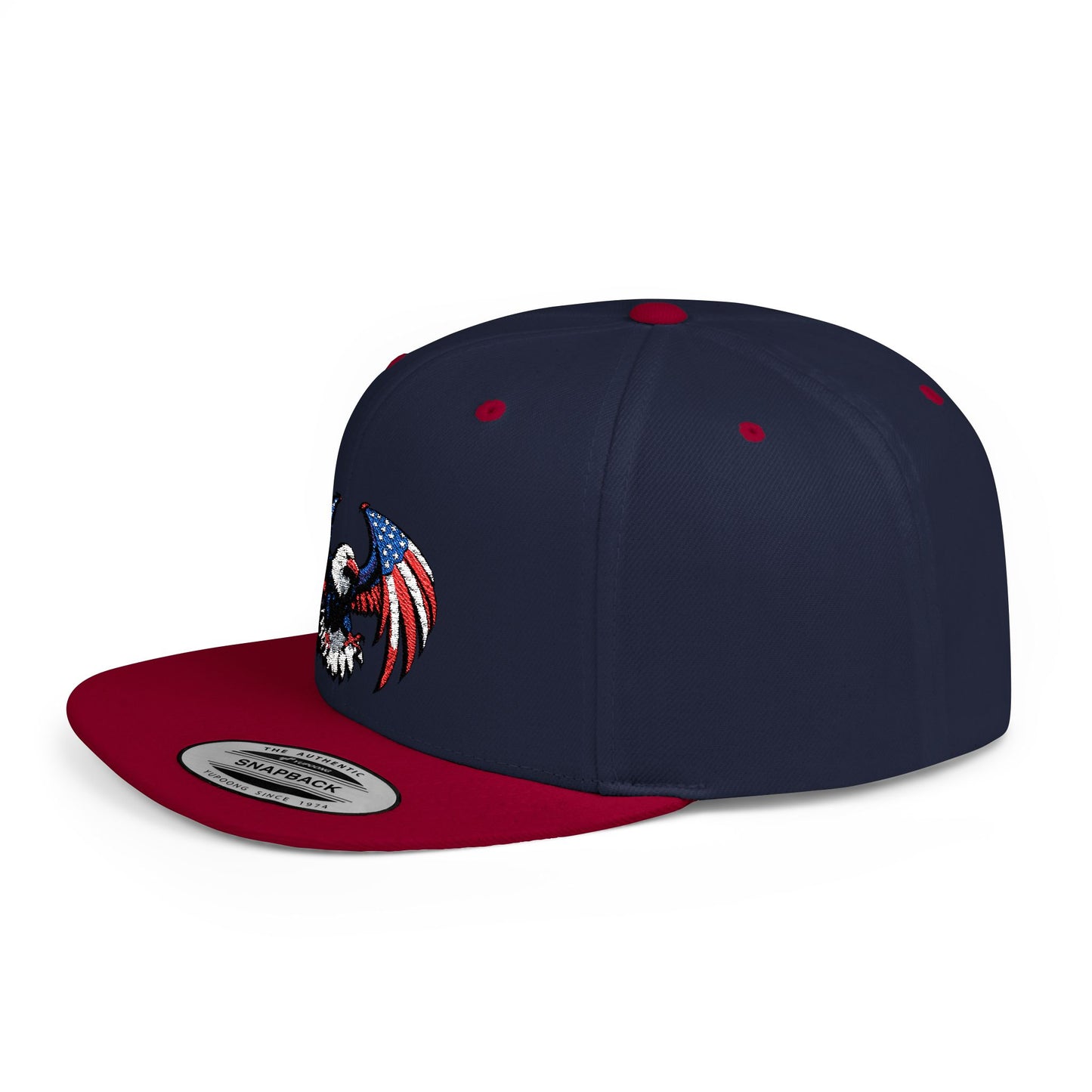 Princess Grace Patriotic Eagle Flat Bill Snapback Hat