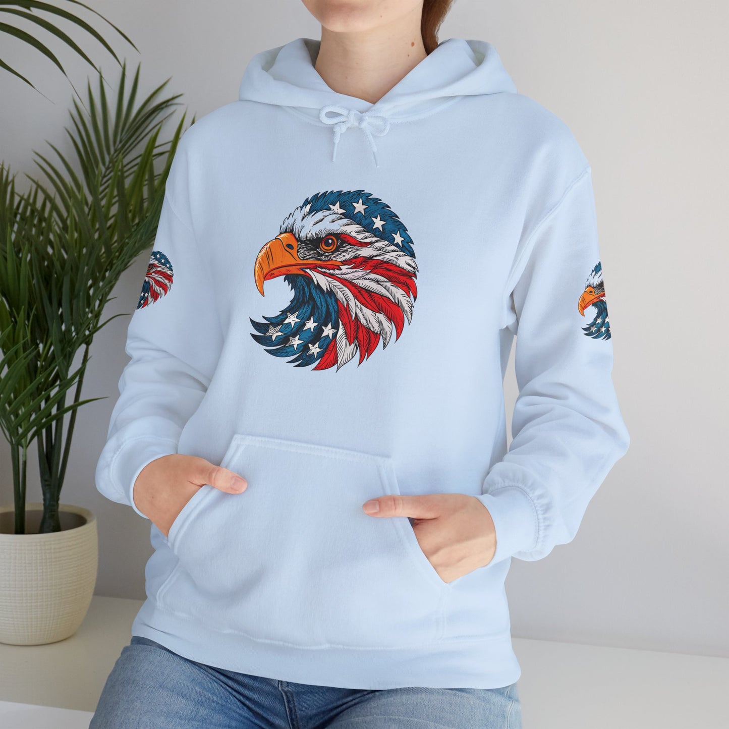 Princess Grace Patriotic Eagle Hoodie Unisex Heavy Blend Sweatshirt