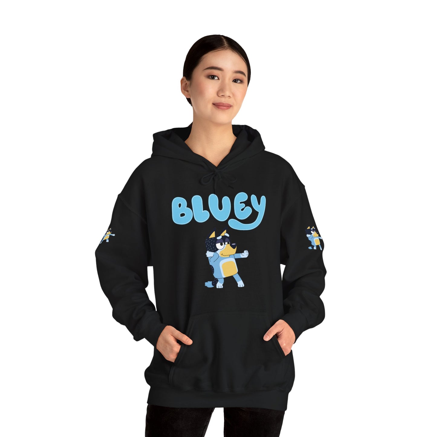Princess Grace Cute Bluey Hoodie for Kids & Adults Unisex Heavy Blend Sweatshirt with Adorable Character Design