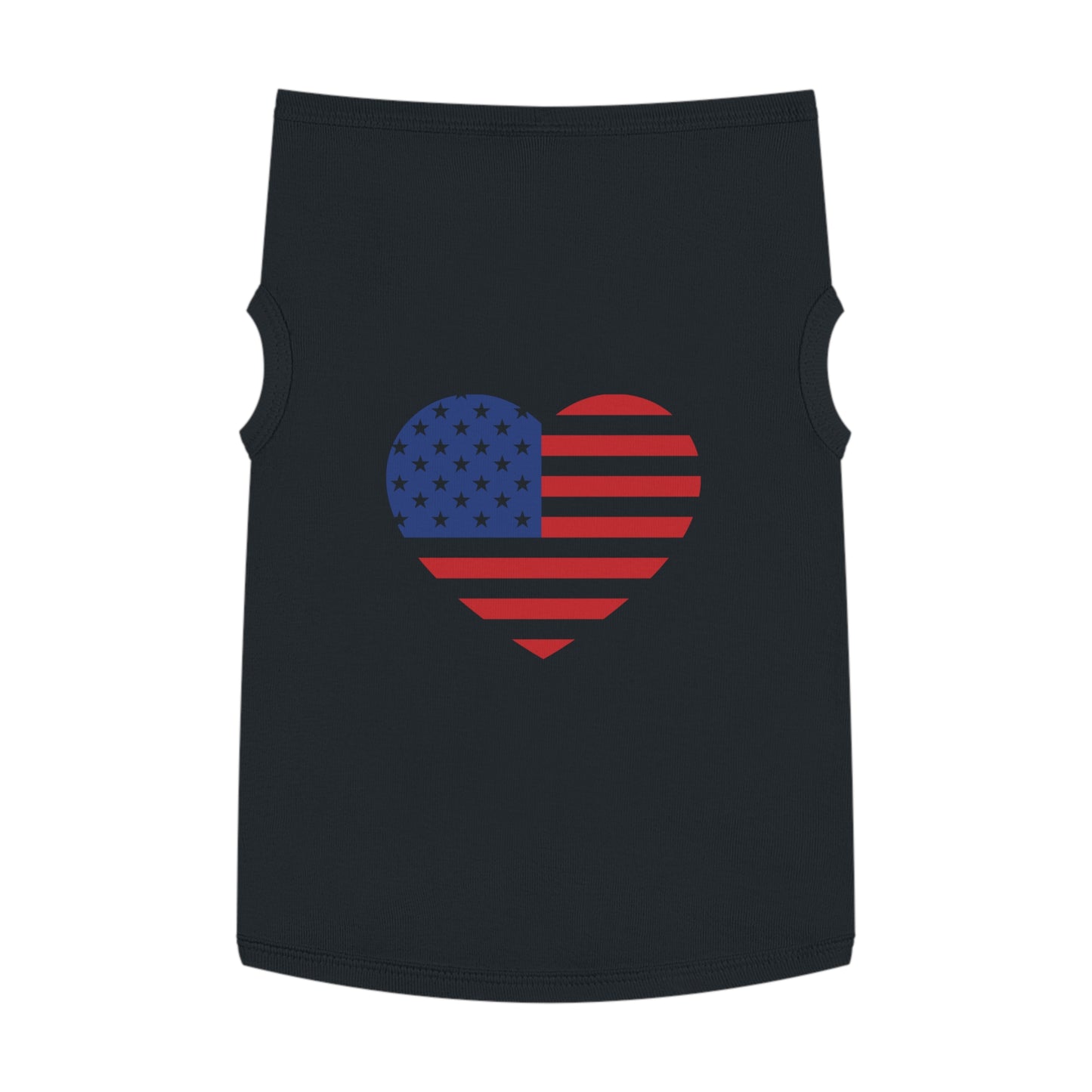Princess Grace USA Flag Heart Pet Tank Top Patriotic Dog Apparel for Independence Day