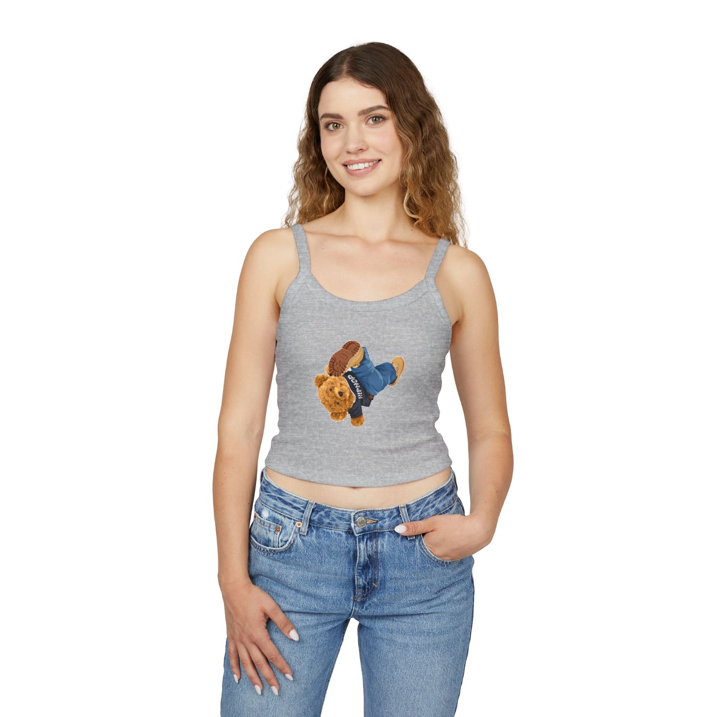 Princess Grace Cute Bear Graphic Women's Spaghetti Strap Tank Top